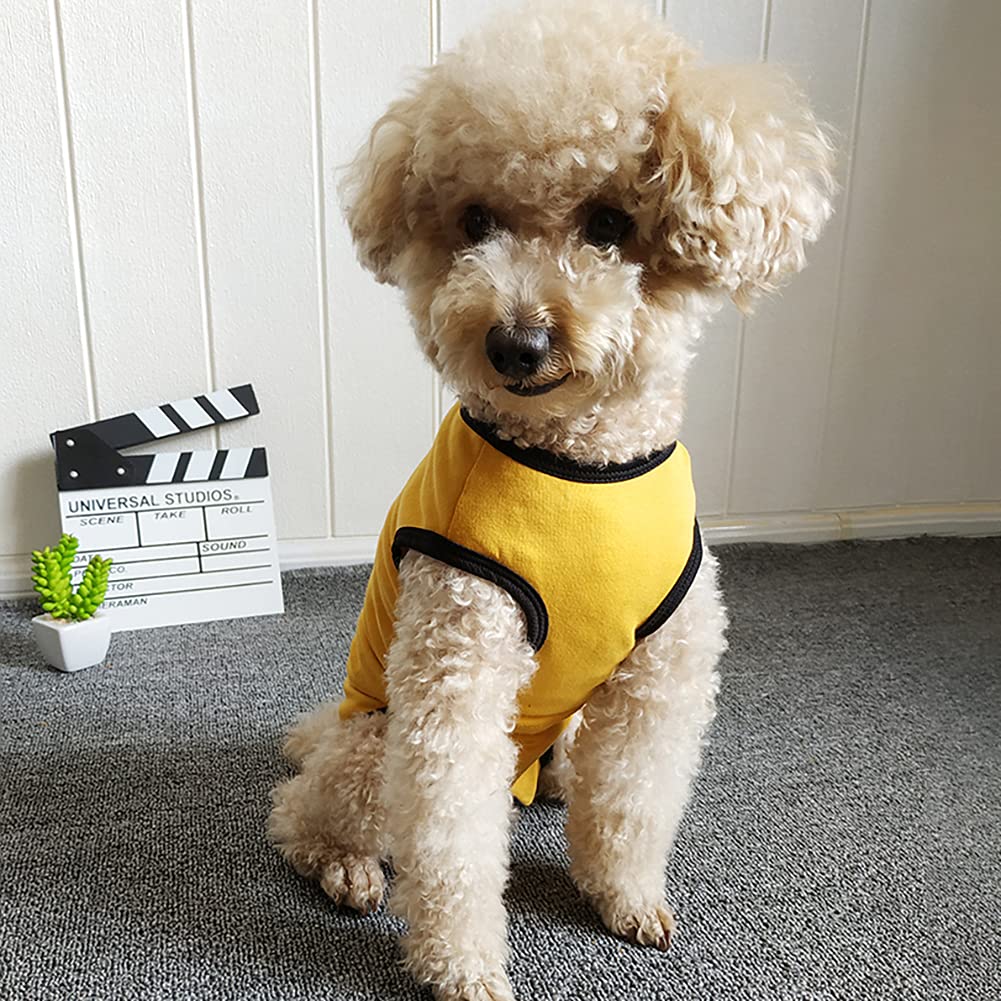 Dog’S Recovery Suit Post Surgery Shirt For Puppy, Wound Protective Clothes For Little Animals(Yellow-L)