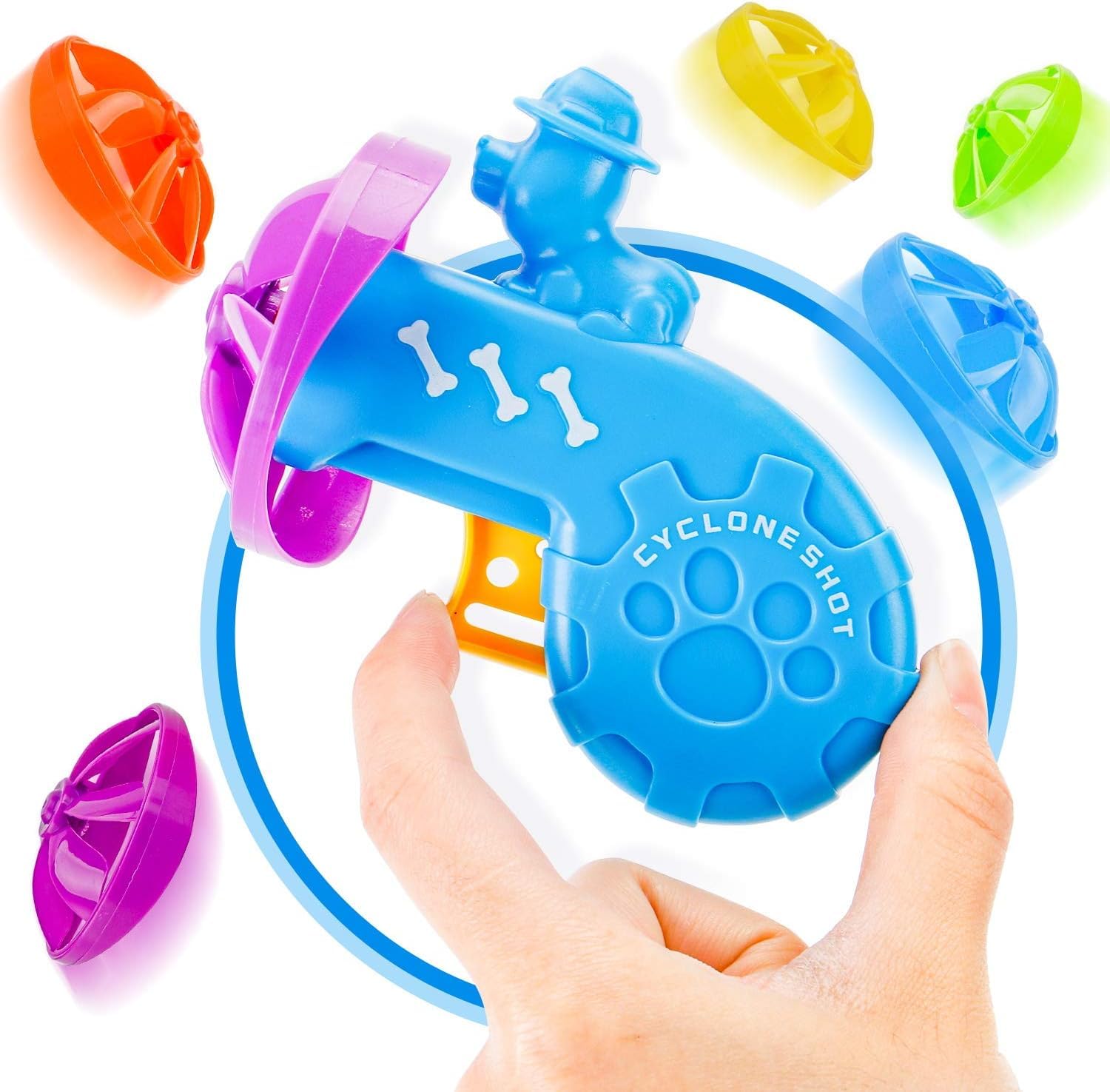 Kutkut 6 Pieces Cat Fetch Toy With 5 Colorful Flying Propellers Set Cat Trackstoy  Fun Levels Of Interactive Play Cat Toys Sat