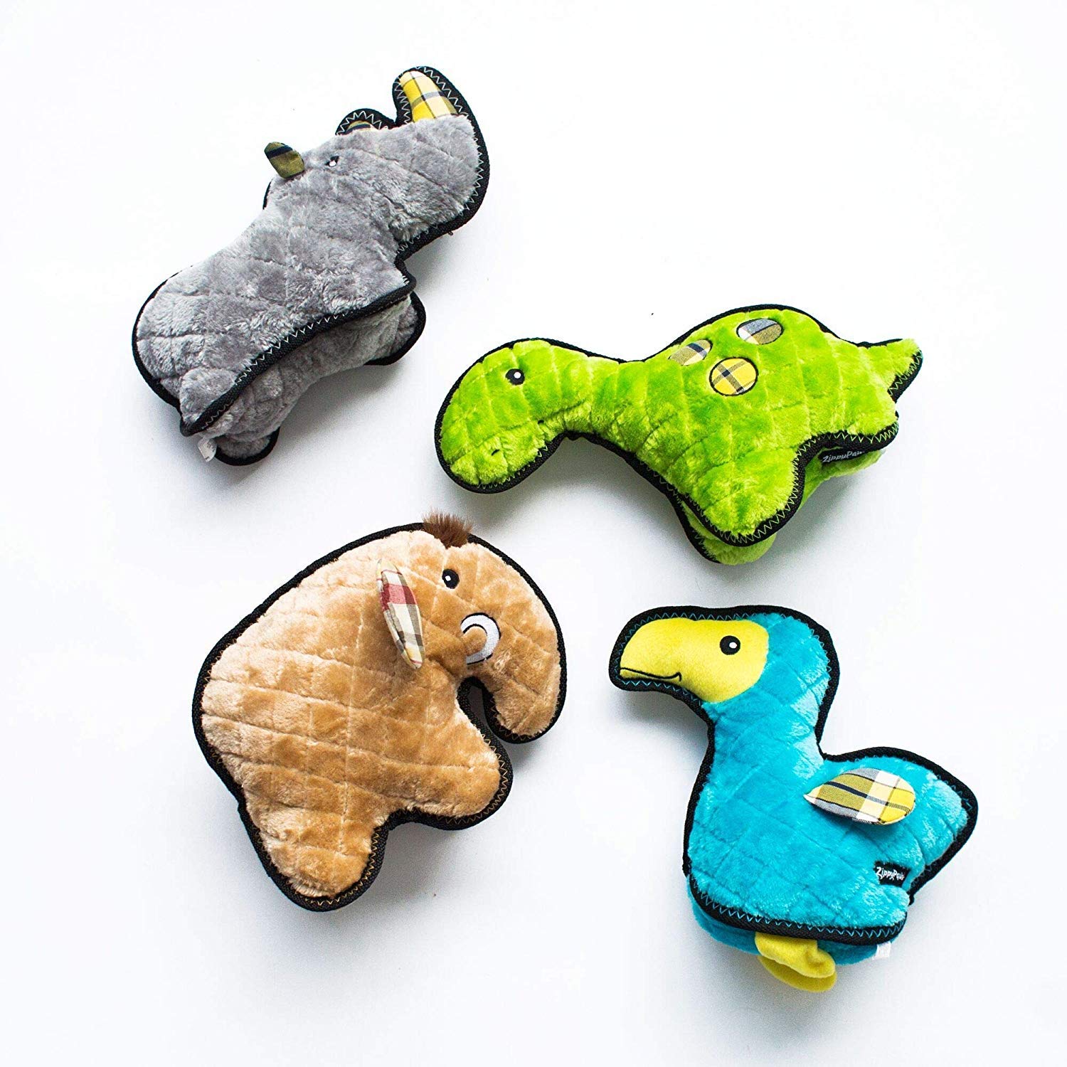 Zippy Paws - Z-Stitch Grunterz Durable Stuffed Squeaky Dog Toy - Dodo The Dodo Bird