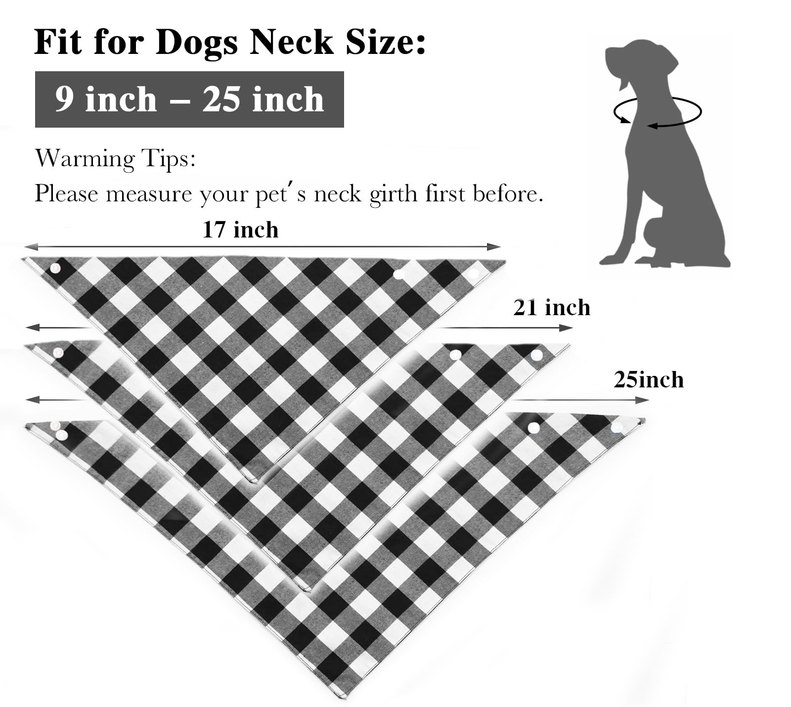 Christmas Plaid Dog Bandana With Button, Fall Dual Layer Scarf Soft Cotton Triangle Bib Girls And Boys Kerchief Adjustable Accessories For Small Medium Large Extra Large Dog Puppy Pet Cat
