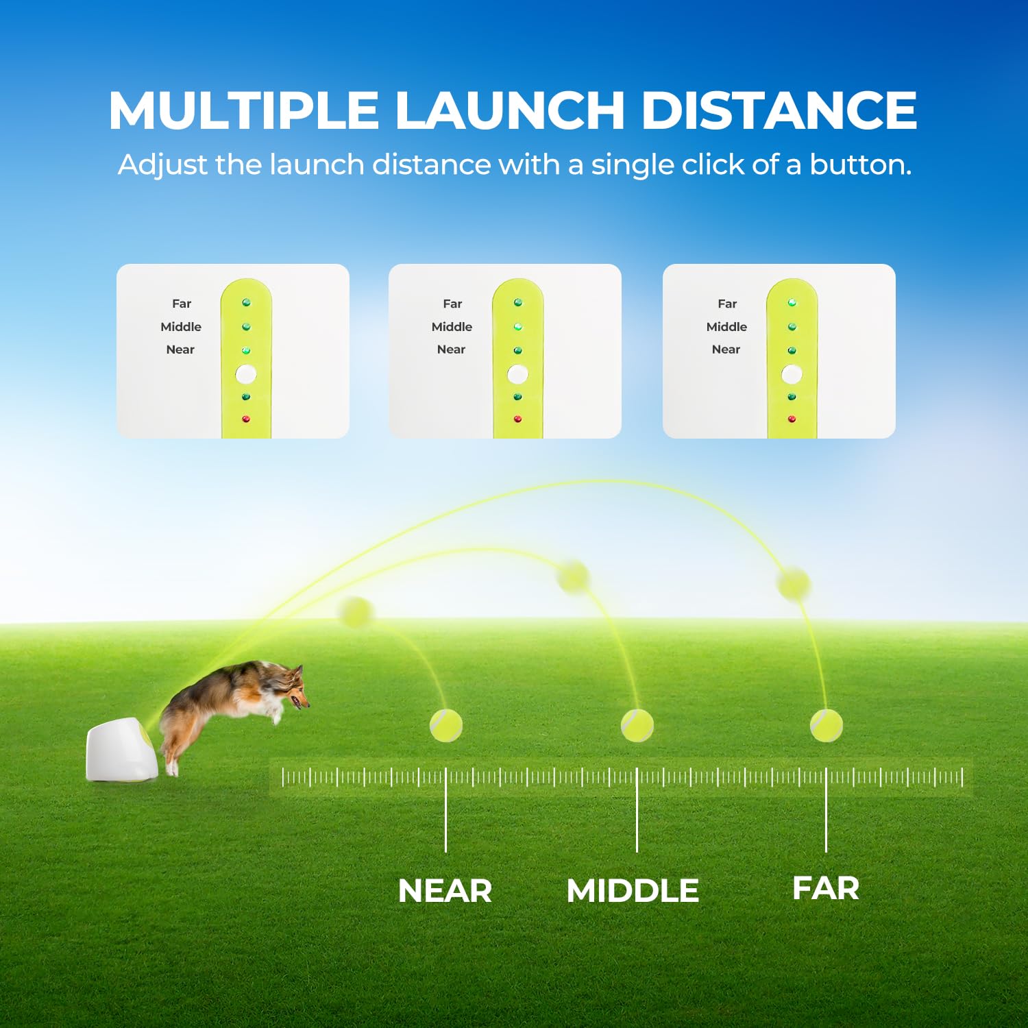 All For Paws Automatic Dog Ball Launcher, Adjustable Distance Settings, Rechargeable Battery For Medium To Large Dogs