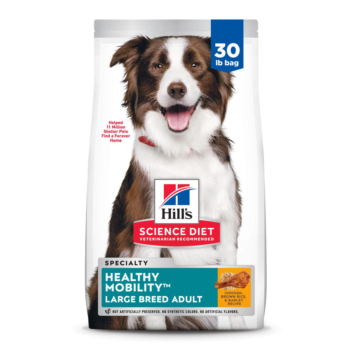 Hill'S Science Diet Healthy Mobility, Adult 1-5, Large Breed Mobility Support, Dry Dog Food, Chicken, Brown Rice, & Barley, 30 Lb Bag