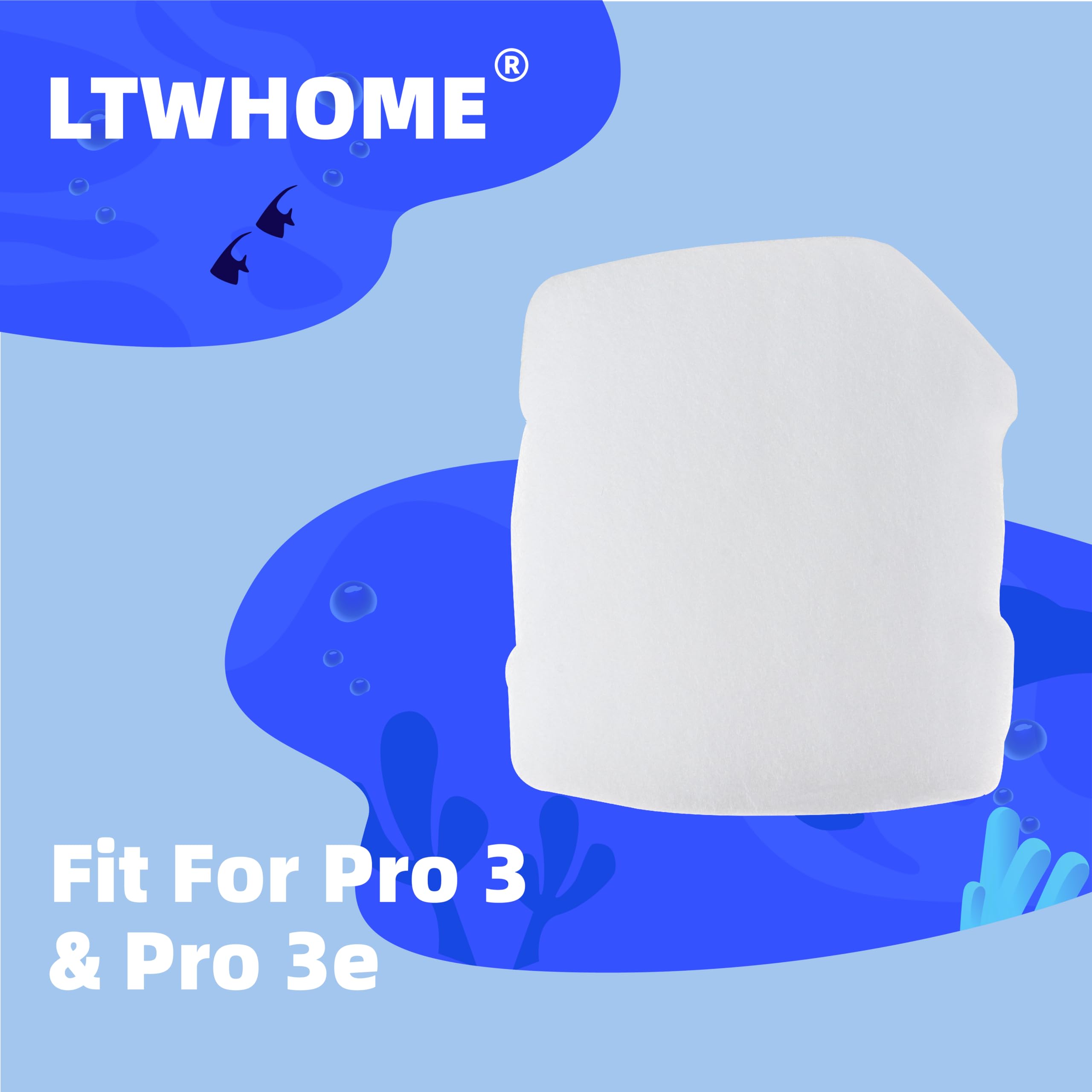 Ltwhome Replacement Coarse And Fine Filter Pads Fit For Pro 3 250, 250T, 350, 350T, 600/ Ultra G Pro 3 Filter 2071,2073,2075 And