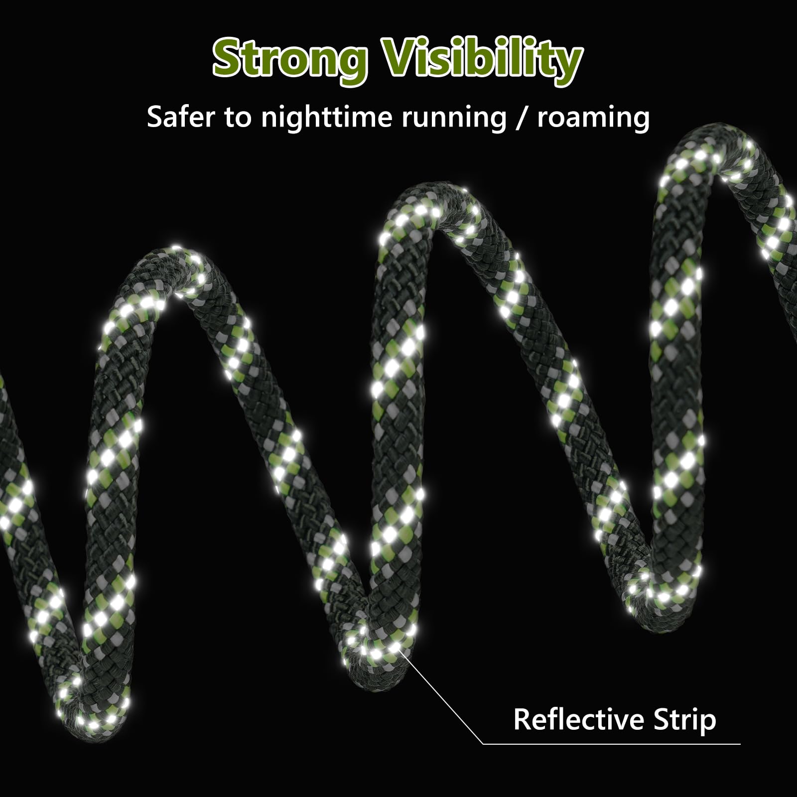 Tresbro Dog Camping Leash System - 50Ft/75Ft/100Ft Reflective Trolley Lead For Dogs Up To 300Lbs, Ideal For Camping, Courtyards,