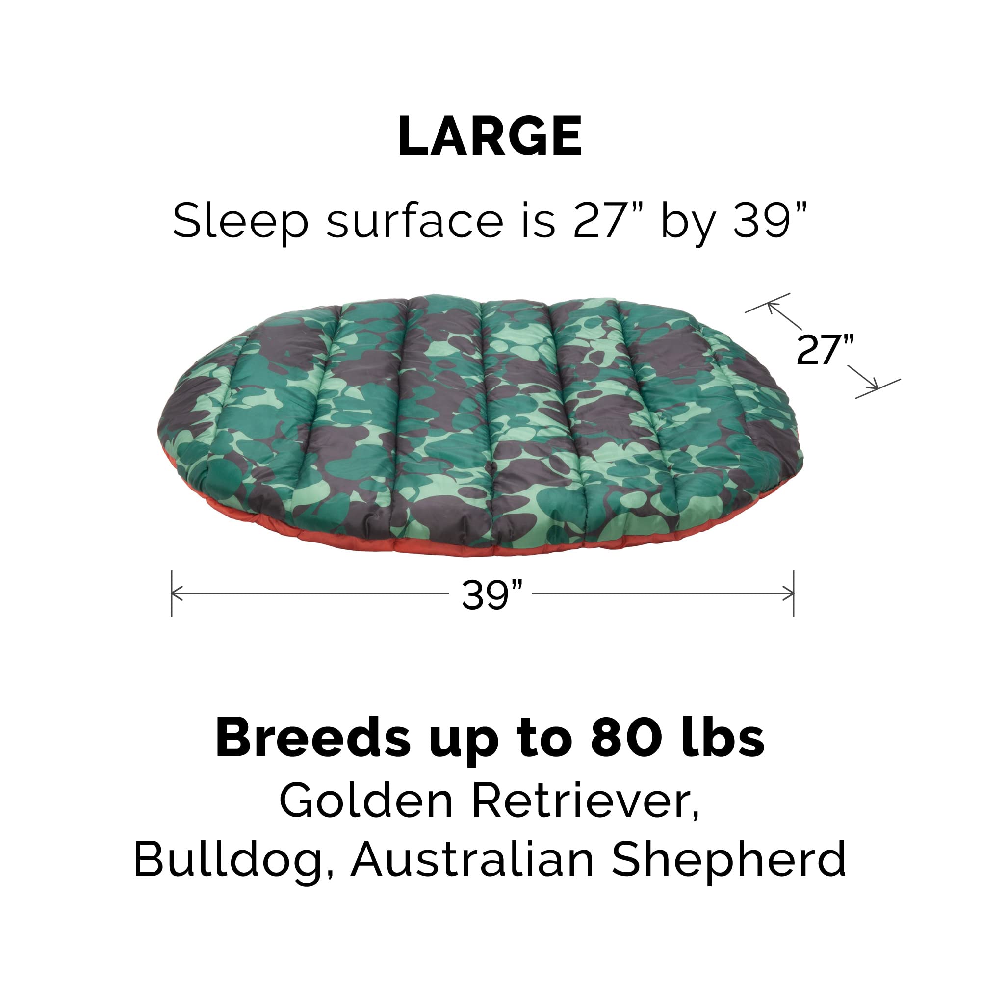 Furhaven Outdoor Travel Dog Bed For Large/Medium Dogs W/ Carry Bag, Washable & Foldable, Great For Crates & Kennels - Trail Pup