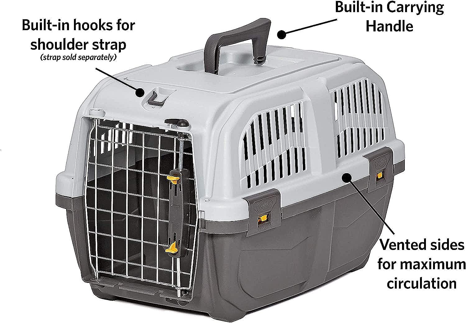 Midwest Homes For Pets Skudo Plastic Carrier, 19-Inch Ideal For 'Toy' Dogs With An Adult Weight Up To 6 Pounds
