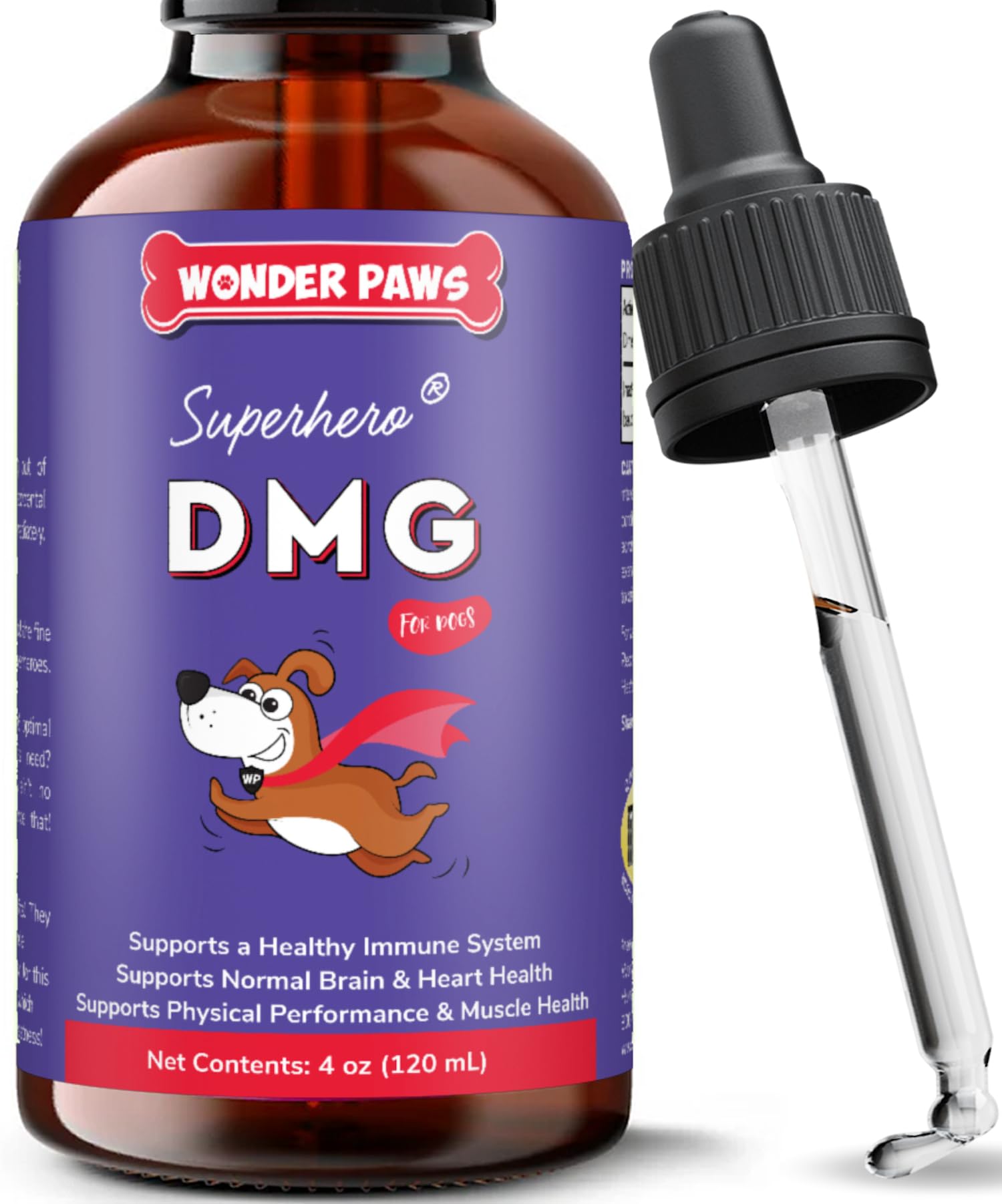 Premium DMG for Dogs - DMG Liquid to Support Immune Health, Skin, Stamina, Muscles, Stress & Performance - Dimethylglycine (DMG)