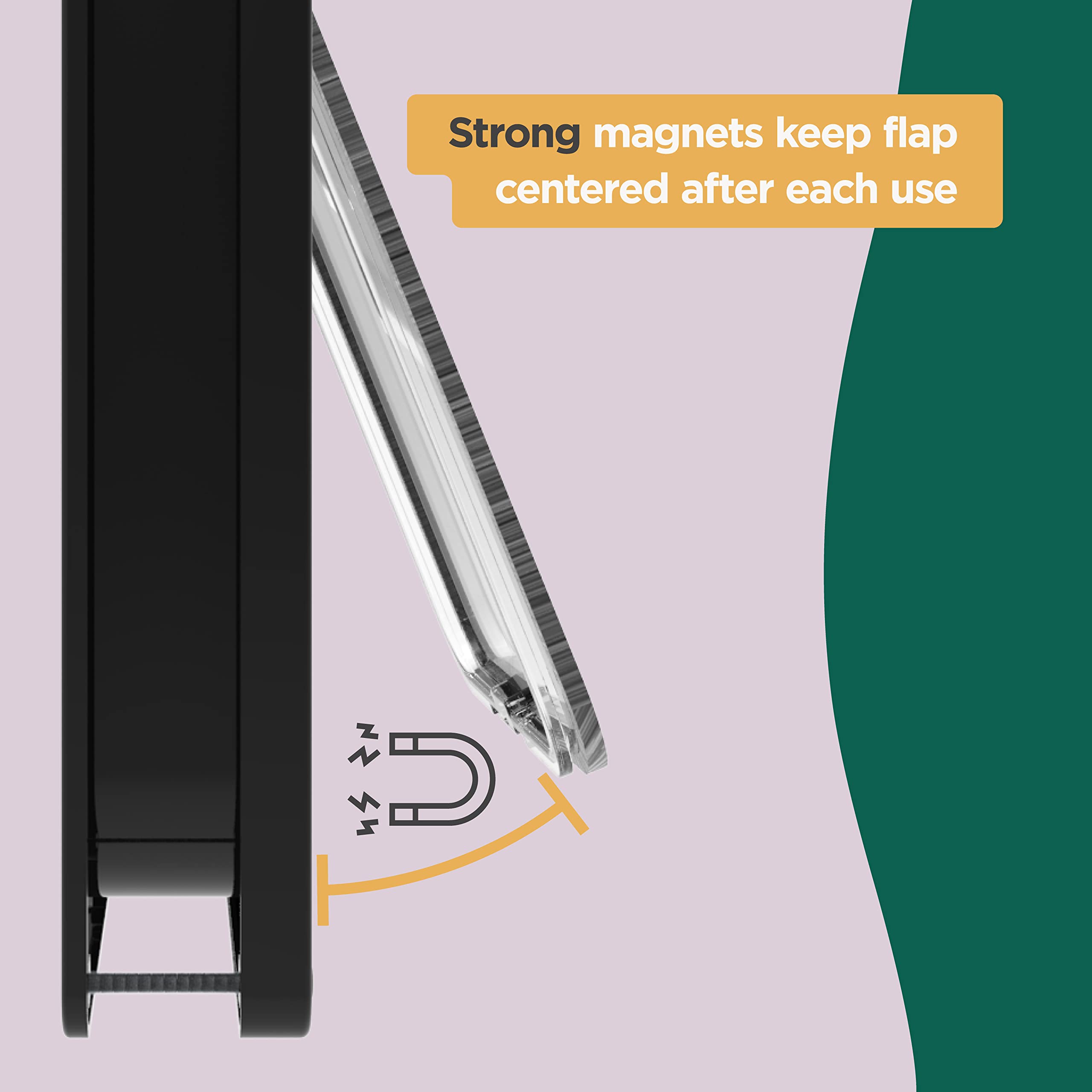 Hakuna Pets Standard Cat And Small Pet Door, Large, Black, Pets Up To 20 Lbs