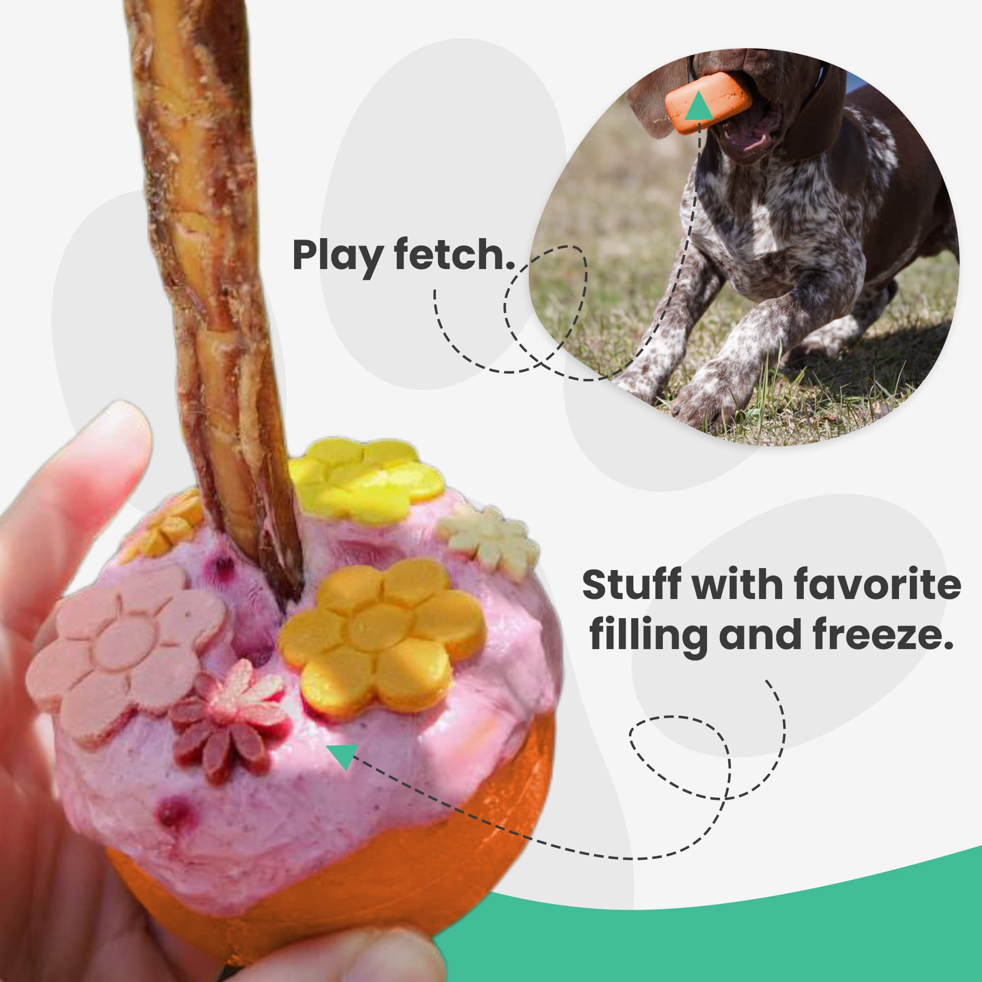 Bully Stick Holder For Dogs - Medium Size - Interactive Dog Toy, Dog Treat Holder, Slow Feeder, Treat Dispenser, Chew Toy And Dog Safety Device