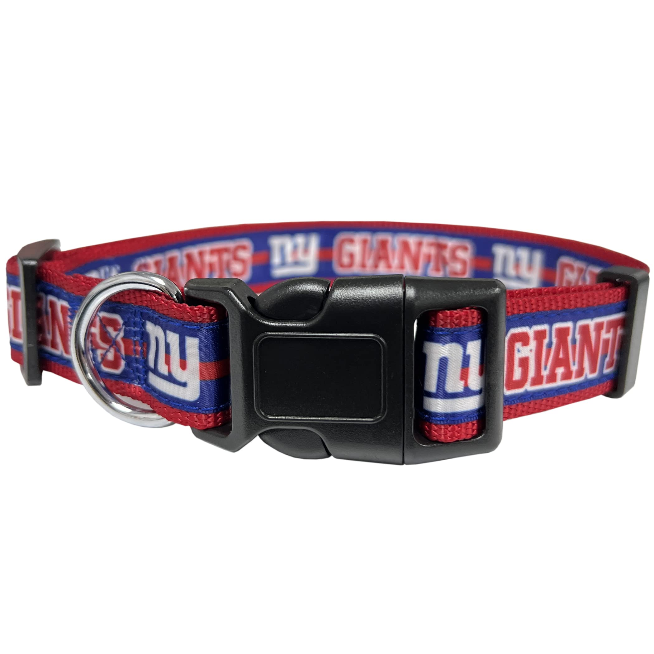 Pets First NFL New York Giants Licensed PET COLLAR, Large - Heavy-Duty, Strong, and Durable Dog Collar. Available in 31 Football