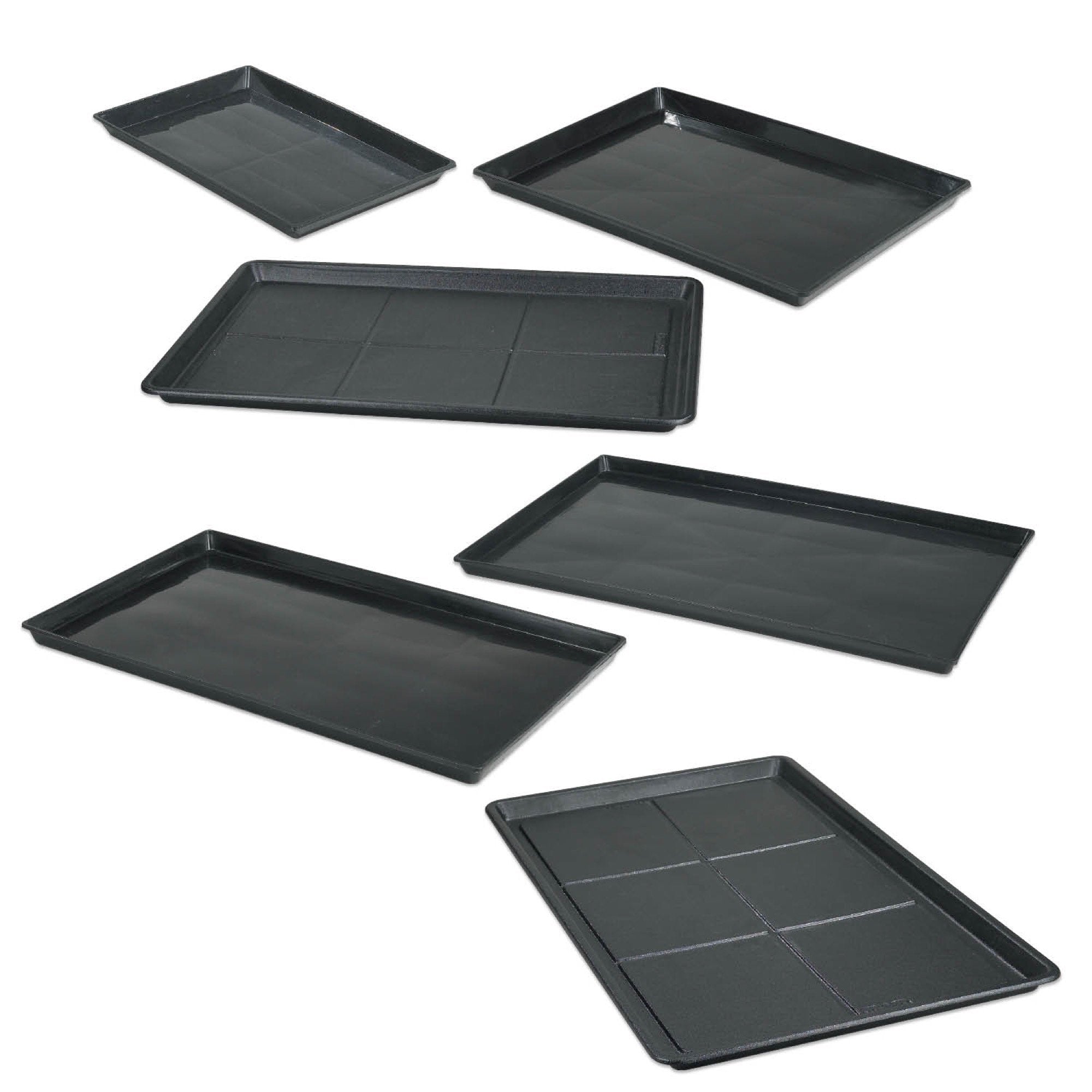 Proselect Replacement Floor Trays - Durable Easy-To-Clean Plastic Trays For Everlasting Crates - Medium/Large, 36' X 23', Black