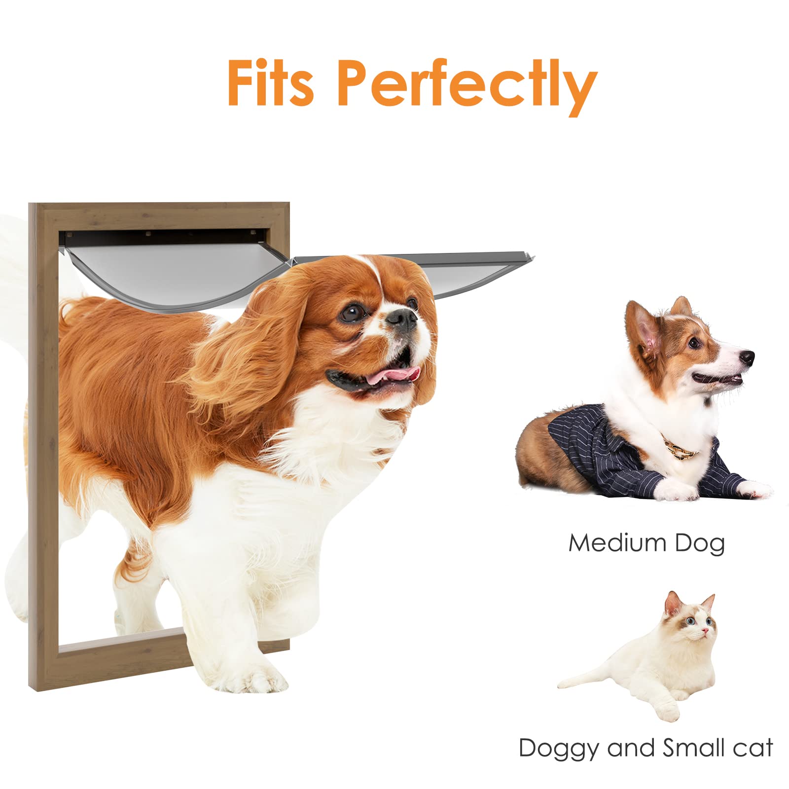 Dog Door Replacement Flaps With Screw, Medium Pet Door Replacement Flap Compatible With Petsafe Freedom Pac11-11038, Weather-Proof & No Warped For Medium Dogs, Cat Doggie Flaps,12 7/8'' ?8 1/8''