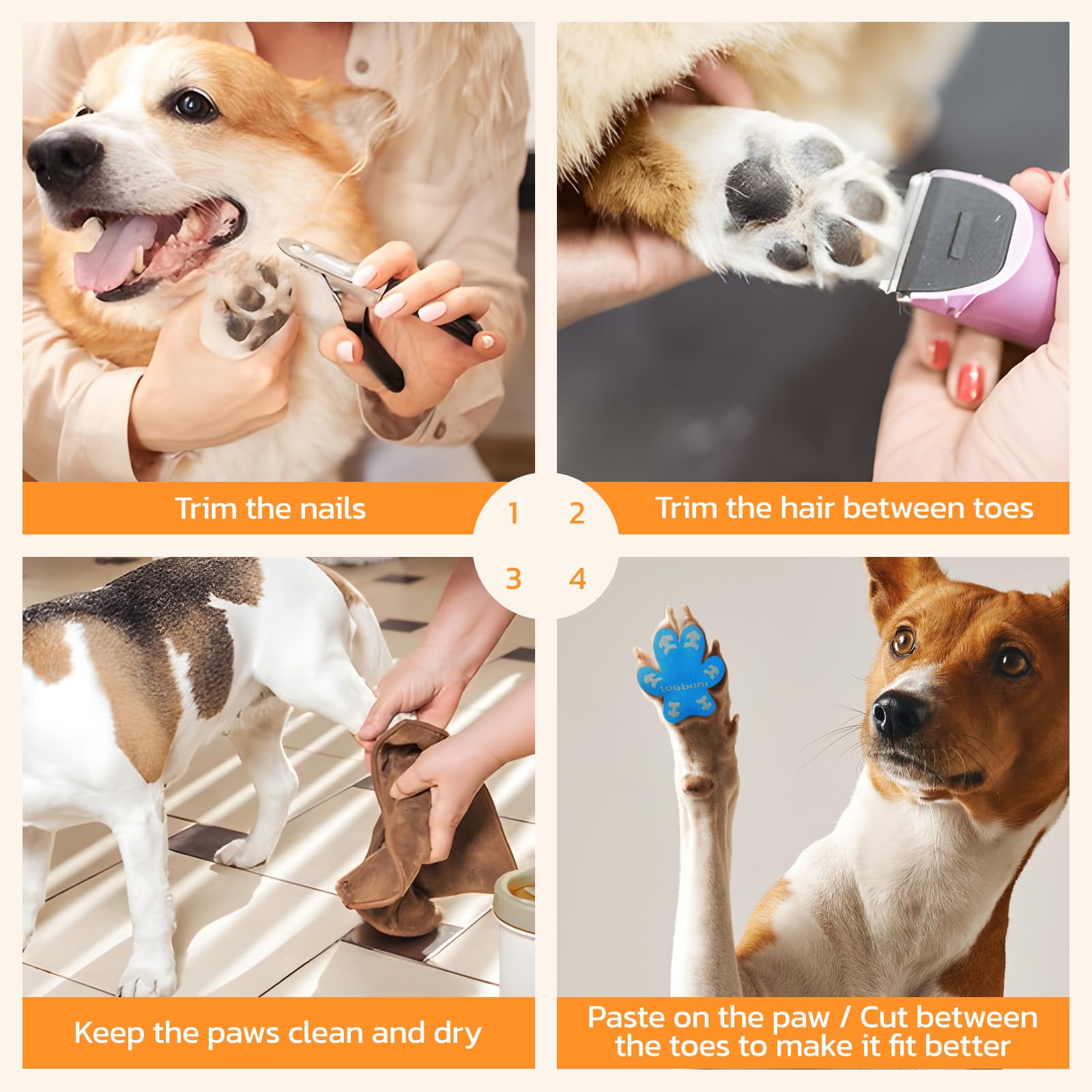 Anti-Slip Dog Toe Grips Pads,Dog Paw Protector Pads For Senior Dogs-Paw Grips Traction Pads,Dog Paw Stickers Help Dogs Walk On H