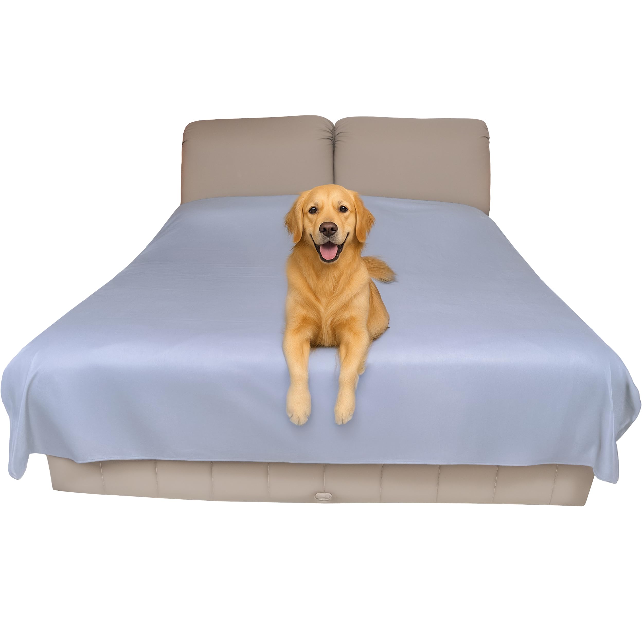SILLY LEGACY Thin Reversible Waterproof Protective Cover or Liner for Bed or Couch (Twin Size, 90 x 55 inch), for Dogs and Cats,