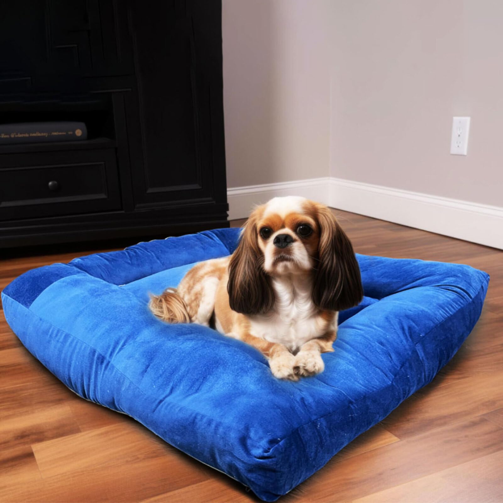Sleepsia Home Pet Dog Bed  Comfy Soft Reversible Bed for Medium and Small Dogs, Machine Washable, Soft Velvet Cover for Winter 
