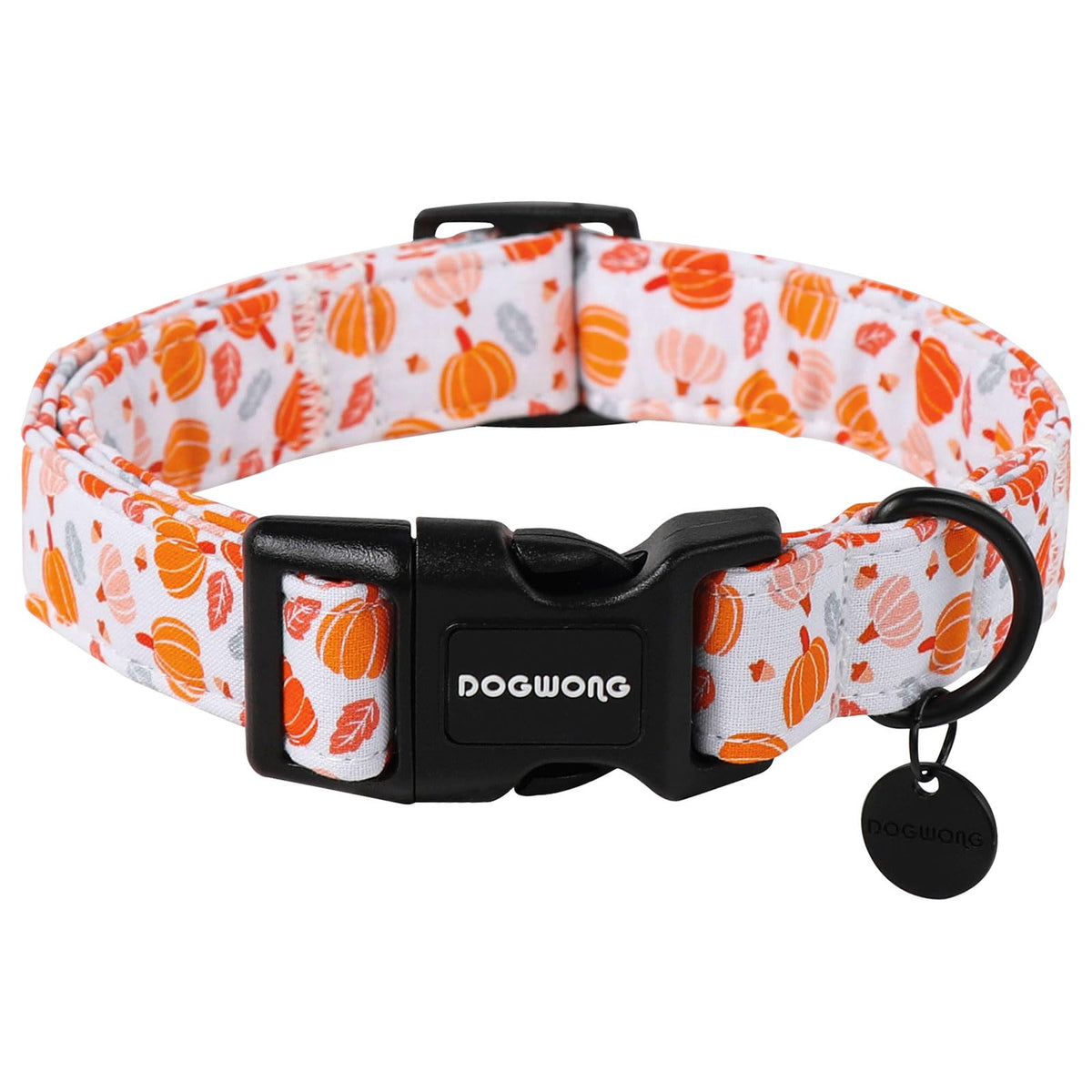 Dogwong Halloween Pumpkin Dog Collar, Cotton Fall Dog Collar Cute Comfortable Fall Dog Collar Thanksgiving Necklace For Small Girl Boy Dog