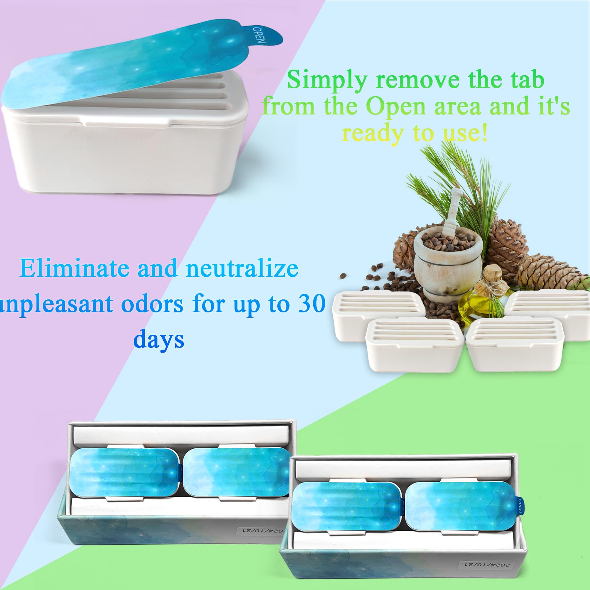 Purifylogix 4 Pcs Deodorant For Petsafe Scoopfree Smartspin Self-Cleaning Cat Litter Box, Air Freshener For Hholove Automatic Ca