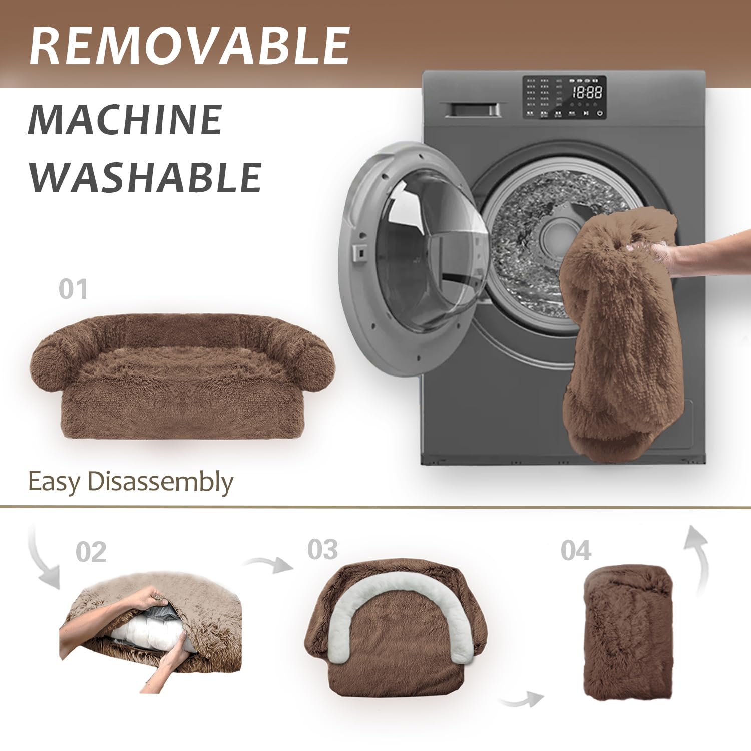 Dogs/Cats Bed Mats, Couch Cover For Dogs, Sofa Style Luxurious Mat For Pets, Waterproof Lining And Nonskid Bottom Perfect On Dog Crate, Cat Cage Or In The Car. (Desert Brown, Xxl)