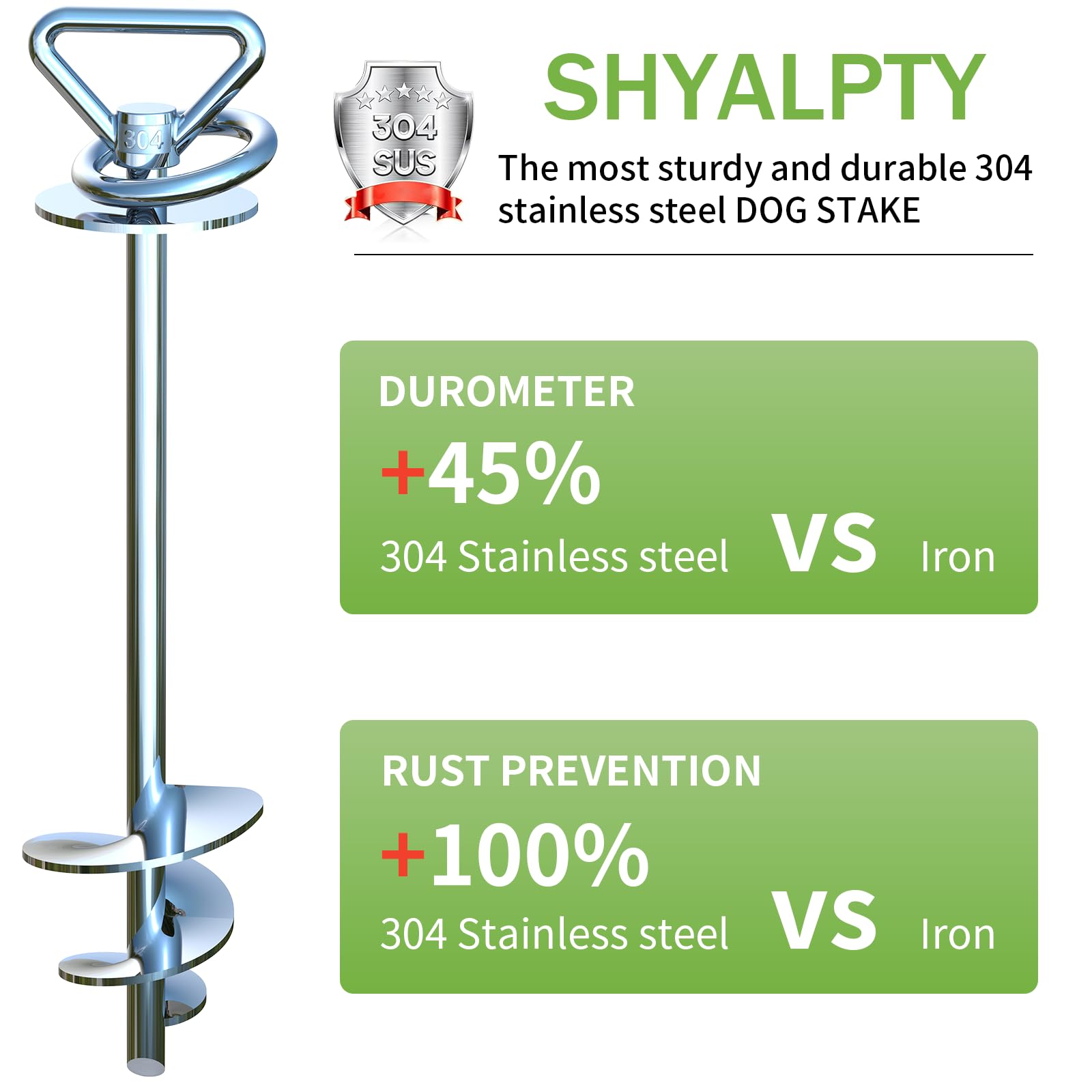Dog Tie Out Stake,360 Swivel Runner for Yard,Run Anchors for Large up to 150 lbs,Leads for Yard Heavy Duty-Use Any Tie Out Cable