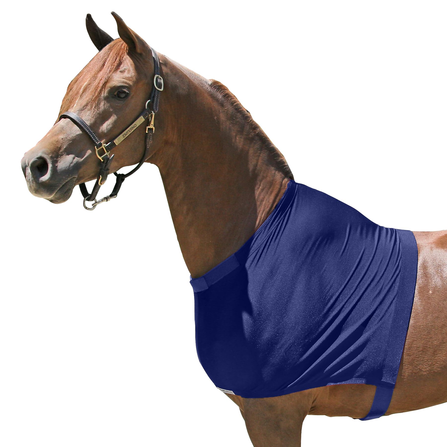 UltraFlex Horse Sleazy Slickers | Horse Protection Slinky | Dirt & Dust Defense | Pull-On Shoulder Guard | Color Navy | Size X-L