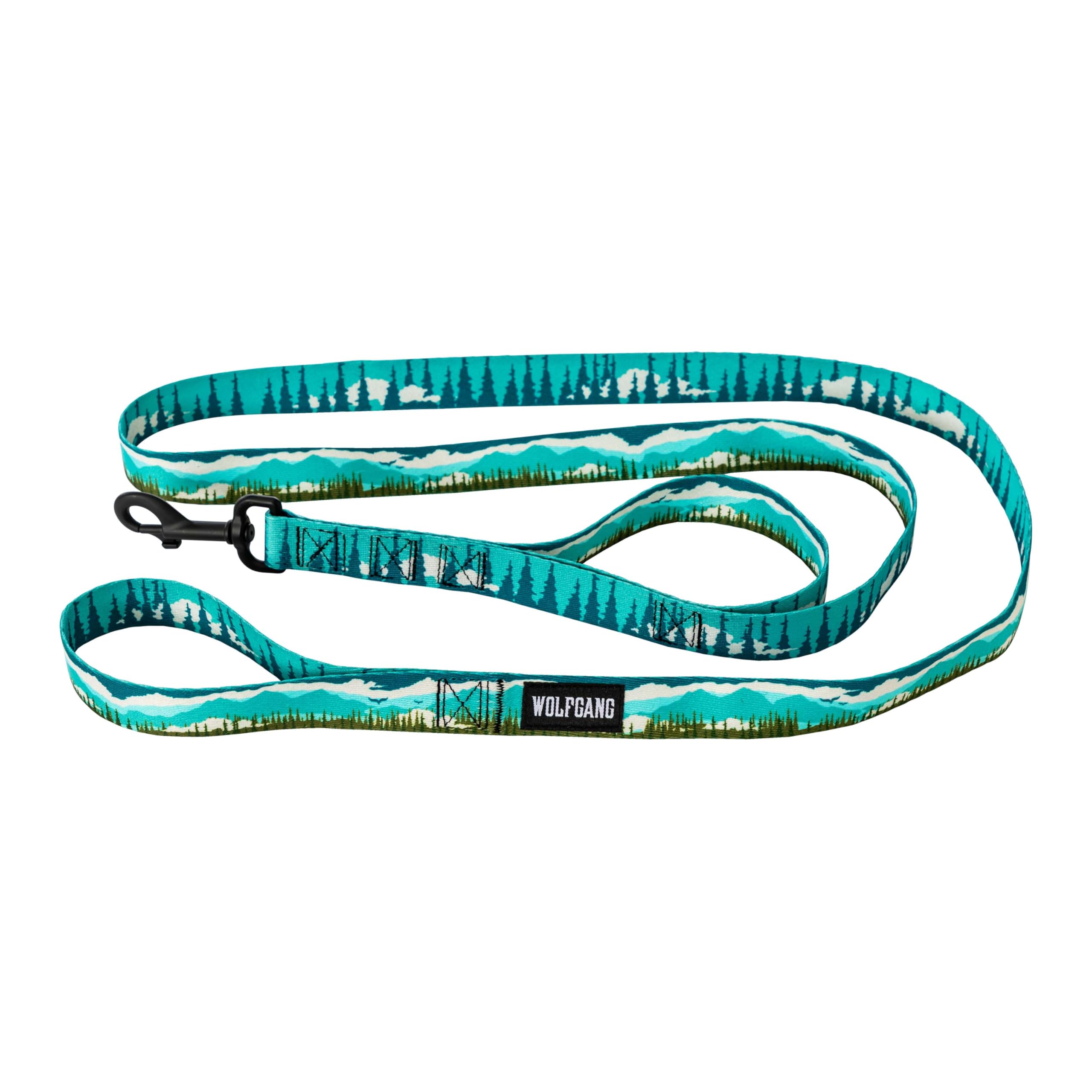 Wolfgang Heavy Duty Dog Leash, Pull-Tested To Over 800 Lbs For Walking & Training, Greatescape Print, Dual-Handle Large