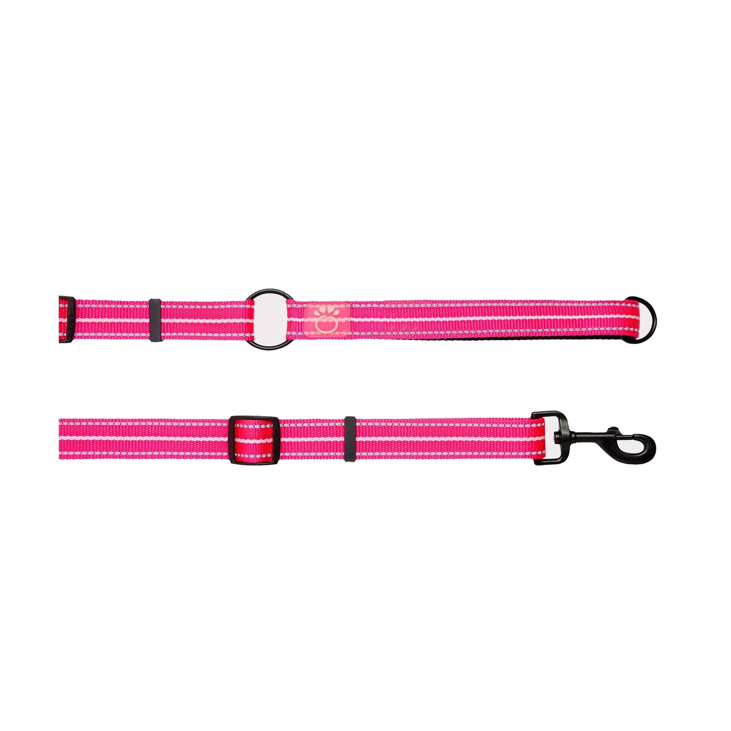 Gf Pet Reflective Eezy Dog Leash, Neon Pink, 6 Ft. Long, 5/8 In. Wide