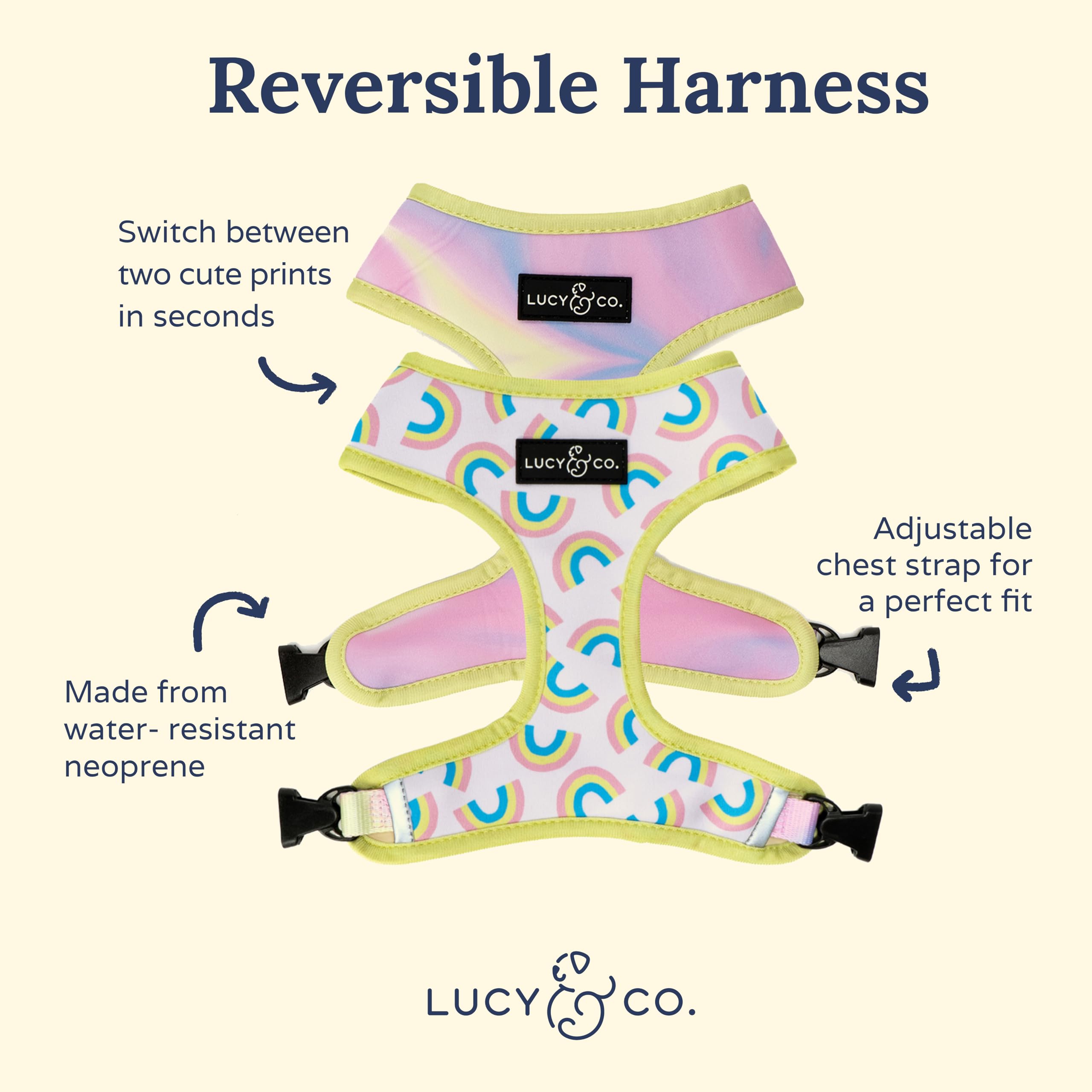 Lucy & Co. Bandana - Designer Puppy Accessory - Machine Washable - Durable Comfortable Bandana For Dogs. Just Chill Bandana