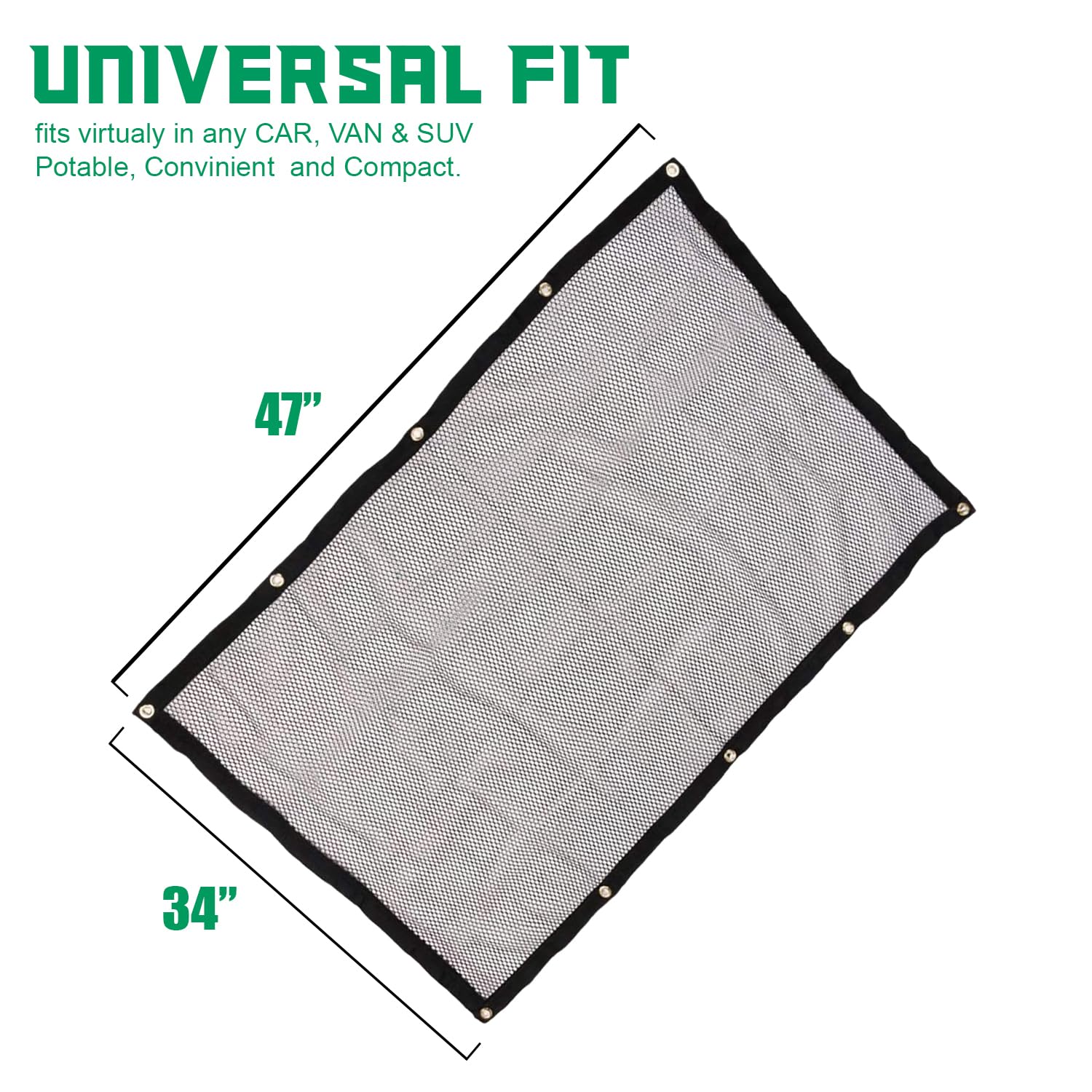 Zone Tech Pet Car Net Barrier Large Universal Mesh Vehicle Pet Barrier