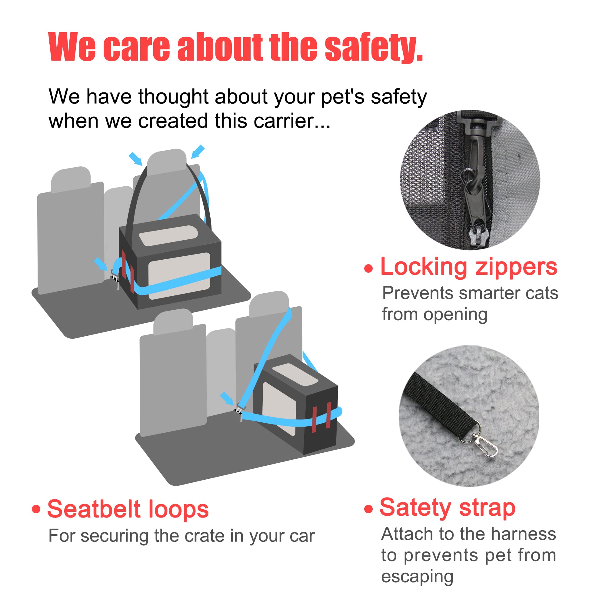 Prutapet Large Cat Carrier 24'X16.5'X16.5' Portable Dog Crate For Small Medium Dogs Collapsible Traveling Pet Crate With Collapsible Bowl