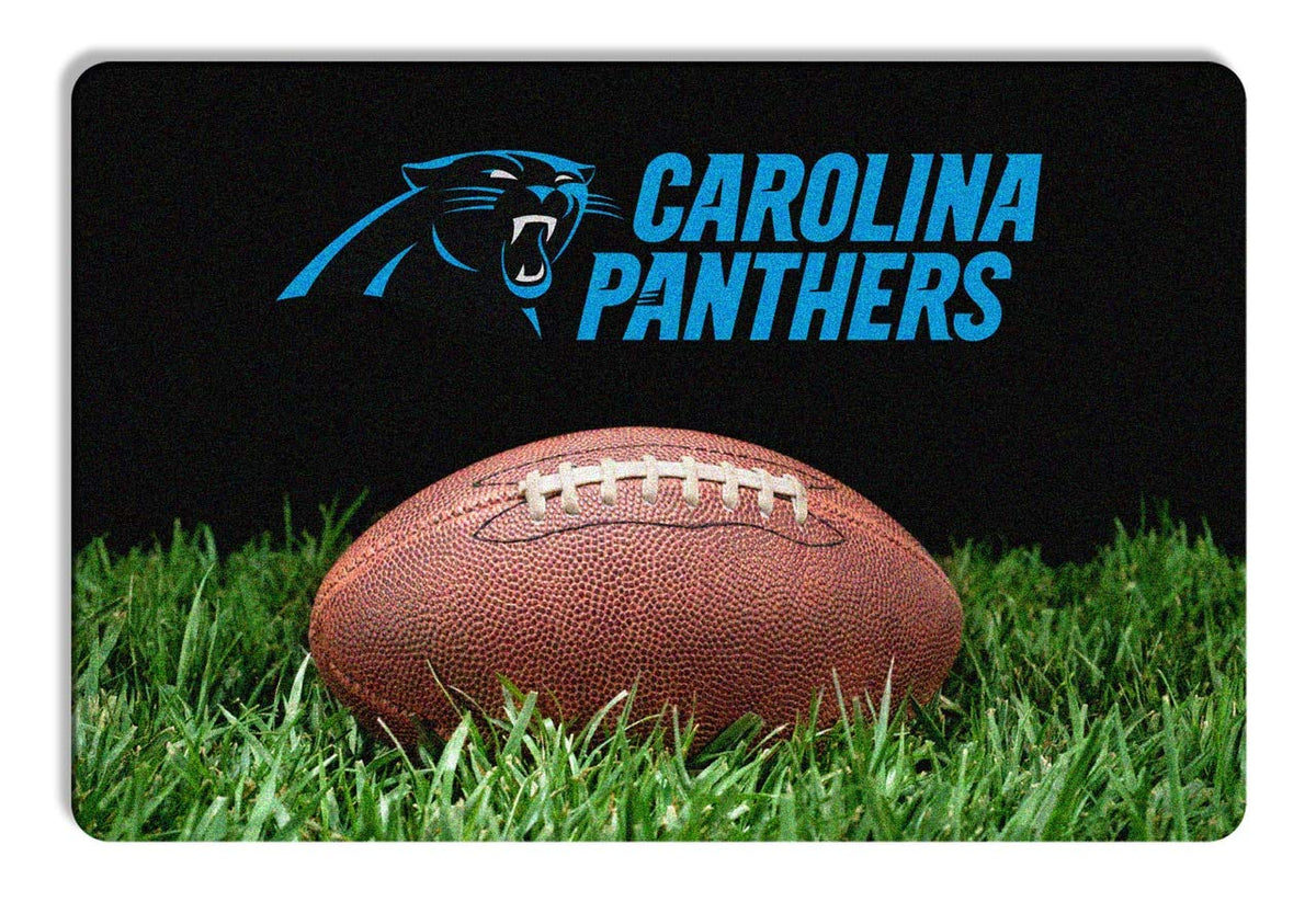 Nfl Carolina Panthers Classic Football Pet Bowl Mat, Large