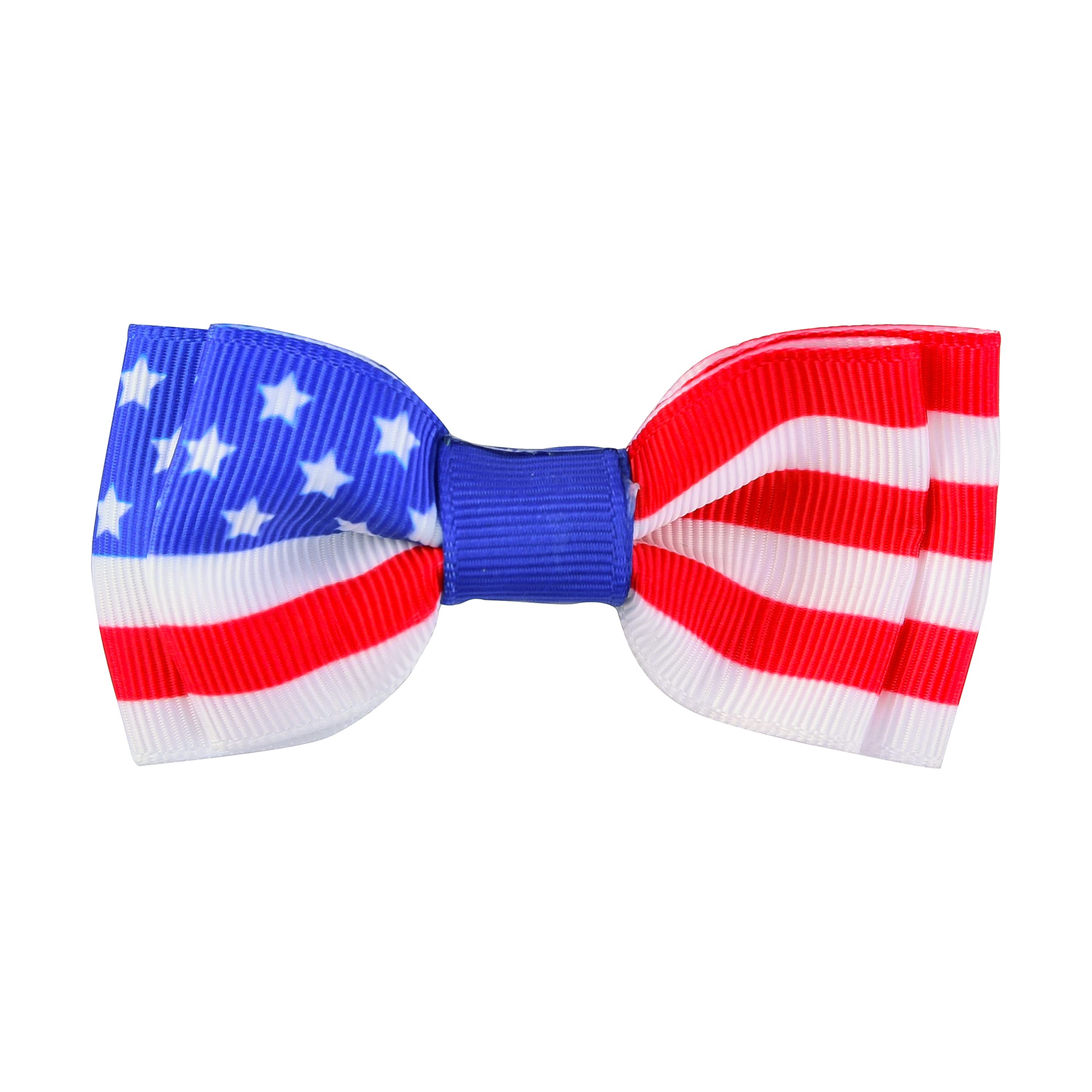 American Flag Dog Collar With Bowtie, 4Th Of July Usa Large, Medium And Small Dogs (Large, American Flag)