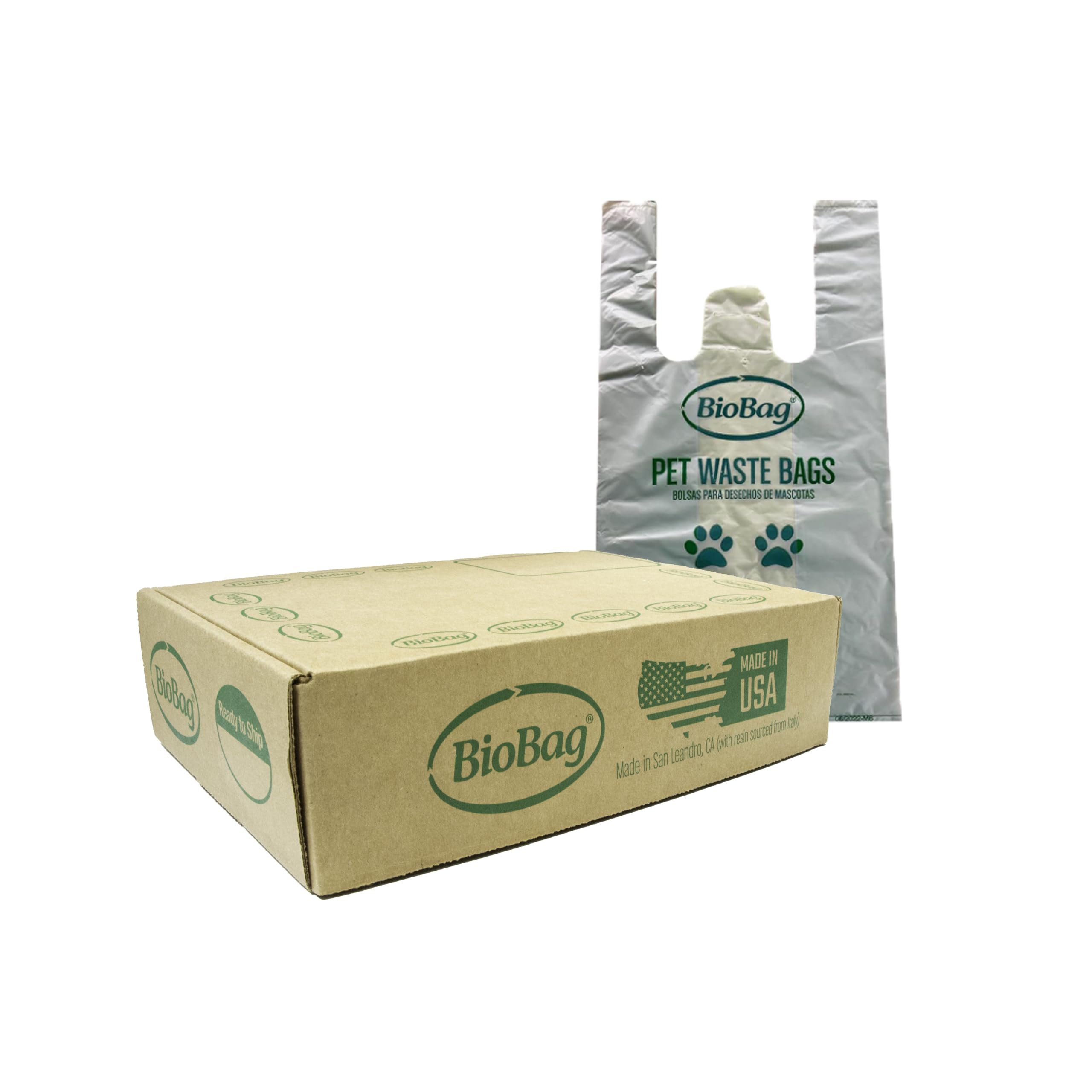 Biobag Premium Pet Waste Bags With Handles, Standard Size, 150 Count, Great For All Dog Breeds