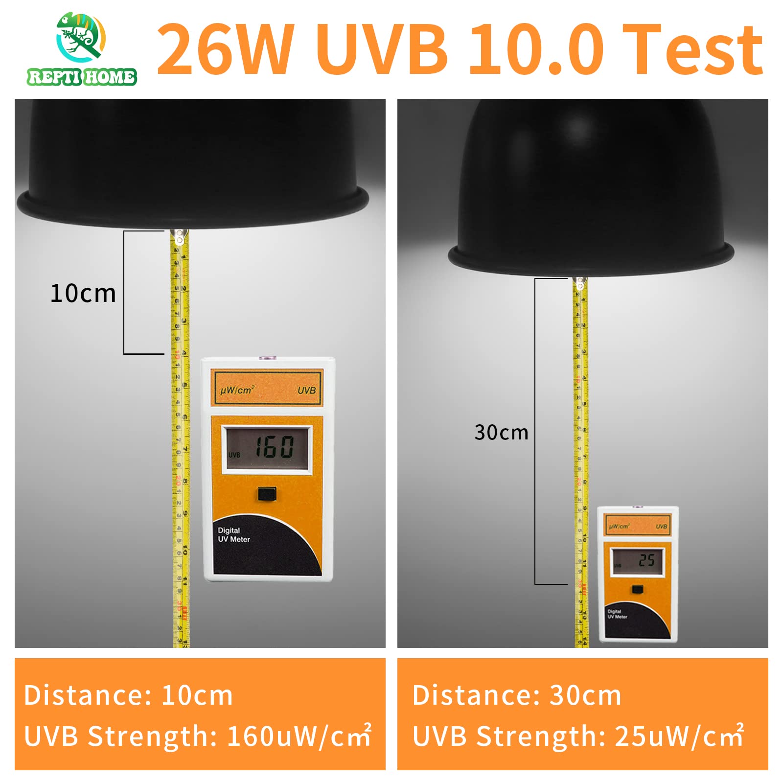 Repti Home Uvb Reptile Light 10.0, 26W Desert Uva Uvb Bulb For Reptiles, Compact Desert Terrarium Lamp, Reptile Uvb Light Bulb For Bearded Dragon, Lizard, Tortoise, Snake, Gecko