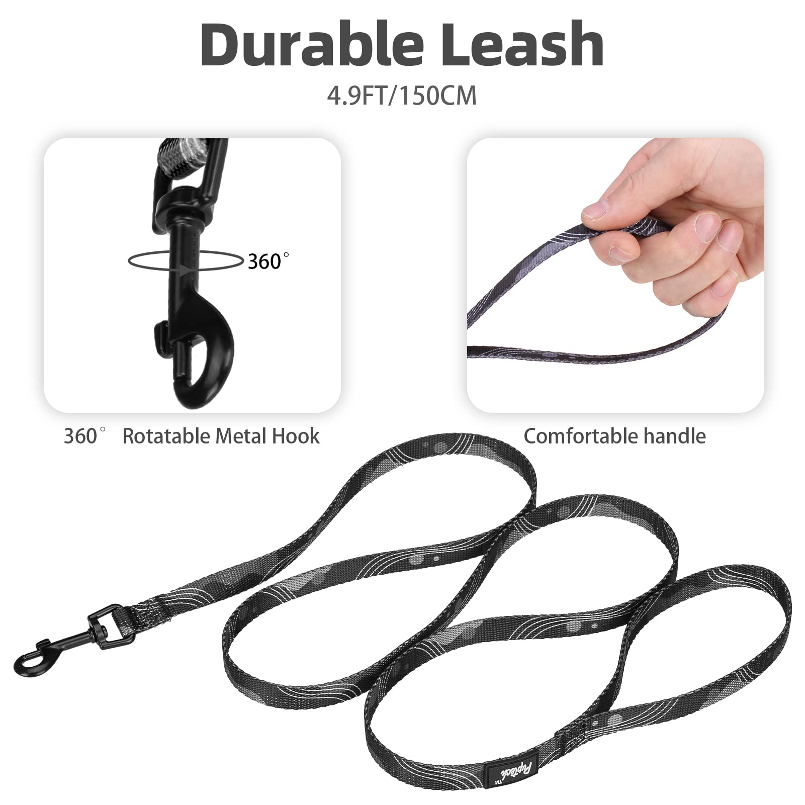 Pupteck No Pull Dog Harness Soft Adjustable Basic Nylon Step In Puppy Vest Outdoor Walking With Leash Medium