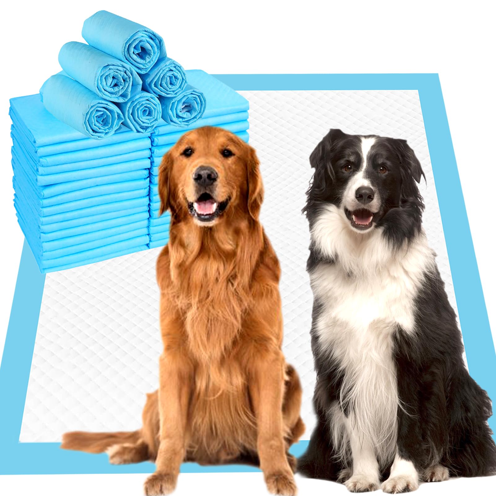 ZJYXJK 60 Count Dog Pee Pads Extra Large,36x36Pee Pads for Dogs Absorbent & Leak-Proof,Disposable Pet Training and Puppy Pads fo