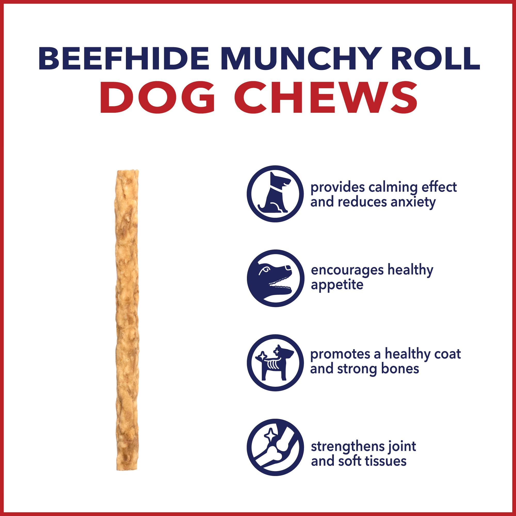 Pet Factory American Beefhide 5 Munch Mini Rolls Dog Chew Treats - Chicken Flavor, 1.5 lbs