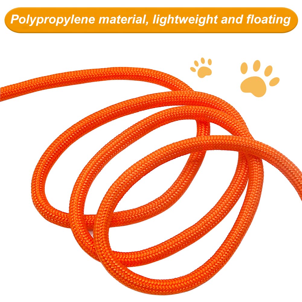 Vivifying Dog Training Leash, 20Ft Floating Dog Check Cord, Long Dog Rope Leash With Comfortable Handle For Outside, Hiking, Swi