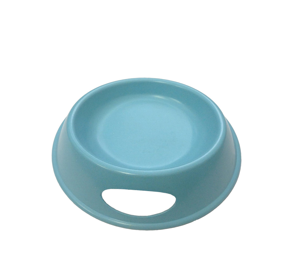 Cat Bamboo Water Bowl, Round-Angled, Blue