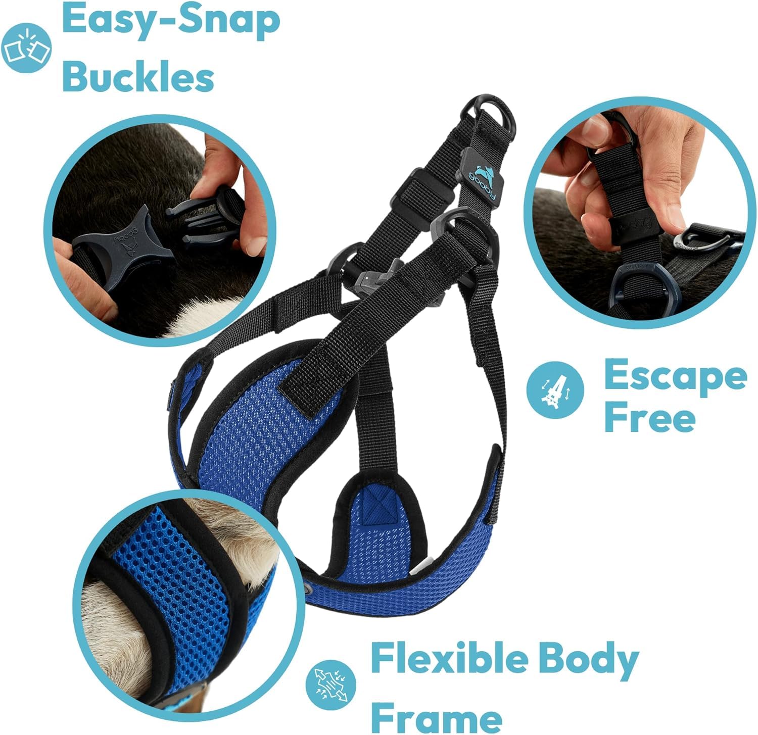 Gooby Comfort X Step In Lite Dog Harness - Choke Free, Escape Free With Light Breathable Mesh - Dog Harness For Small And Medium