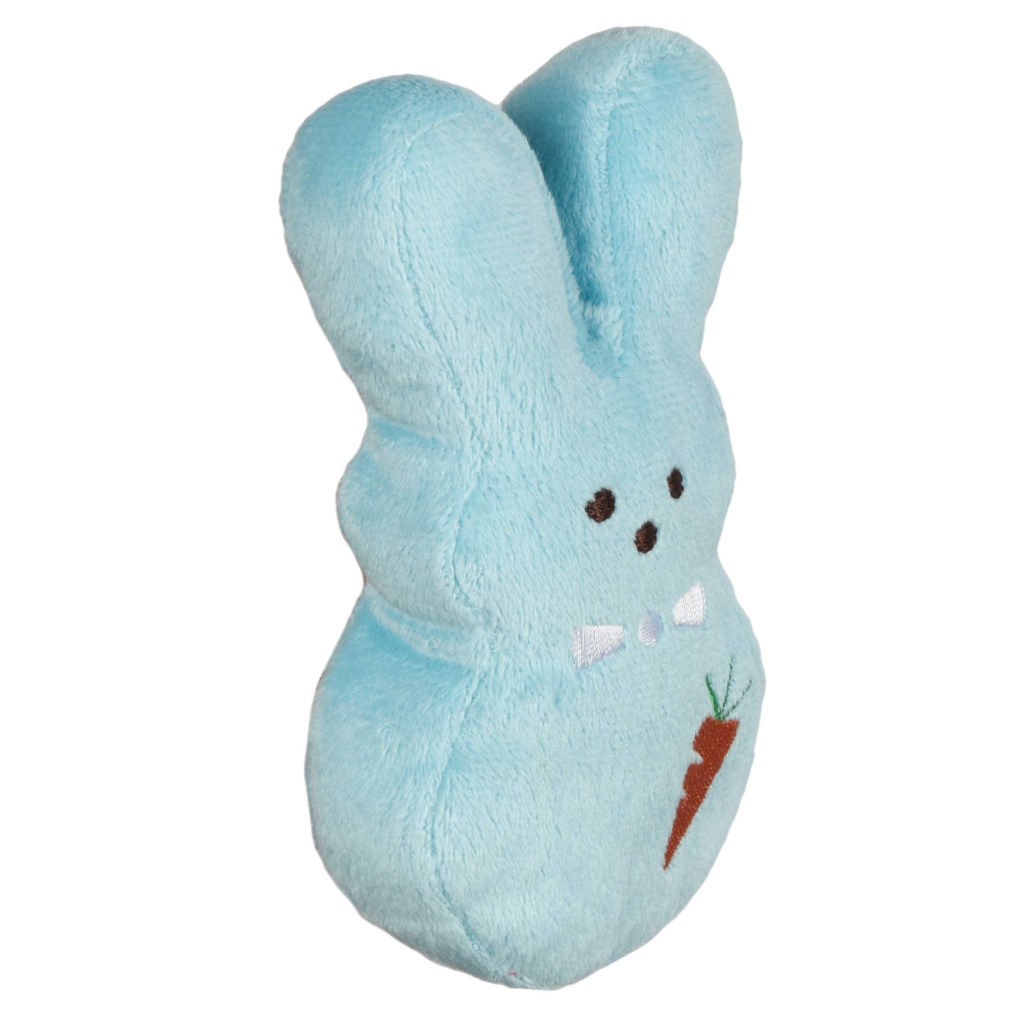 Peeps For Pets Bunny 6 Inch Blue Dress-Up Bunny Plush Dog Toy | Carrot Dog Chew Toy For All Dogs | Small Dog Toy Made From Soft