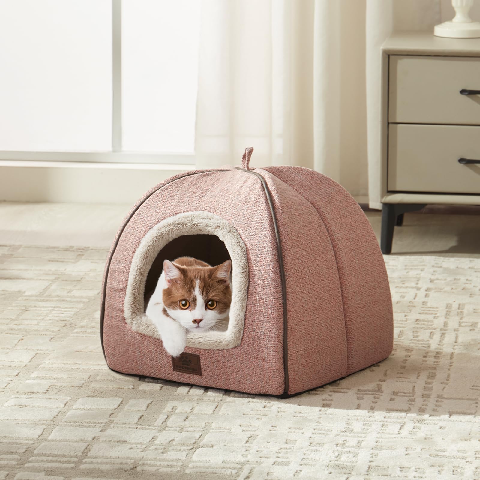 Cat Beds For Indoor Cats - Cat House Cats Tent With Removable Washable Cushioned Pillow, Soft And Self Kitten Beds,Pet Bed((Larg