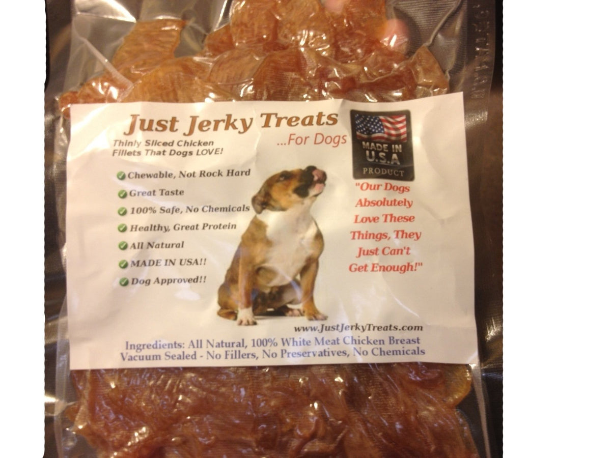 All Natural Chicken Jerky Dog Treats - Real Chicken. Made In Usa. No Chemicals.