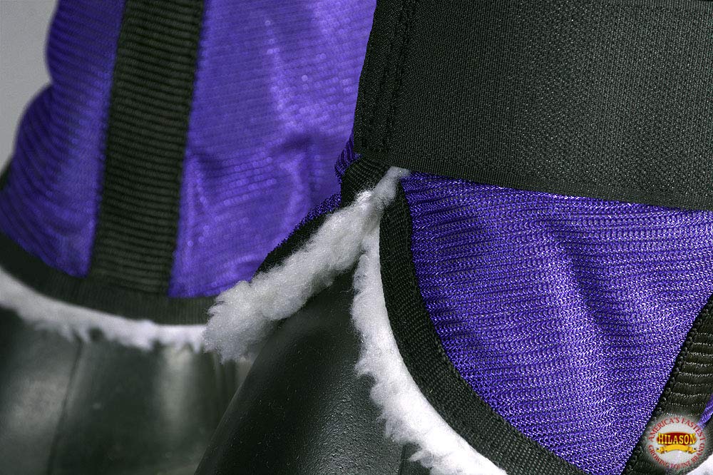 HILASON Western Horse Fly Boots W/Fleece Uv Protection Insects Purple