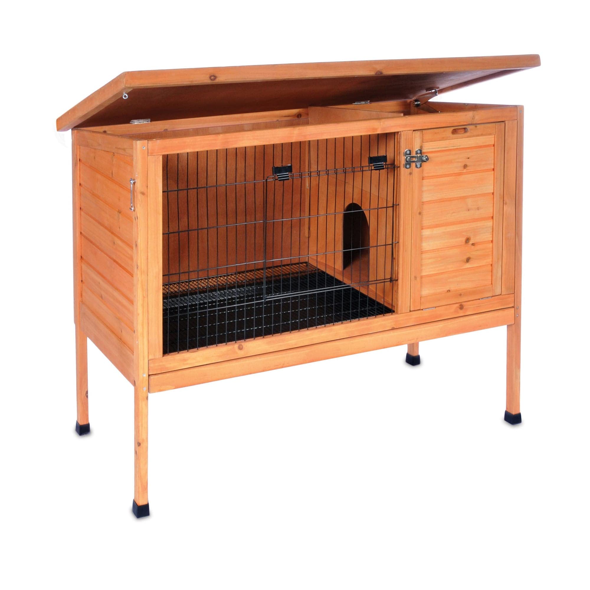 Prevue Hendryx, Stained Wood 461 Large Rabbit Hutch, 46.5' L X 24.0' W X 36.3' H