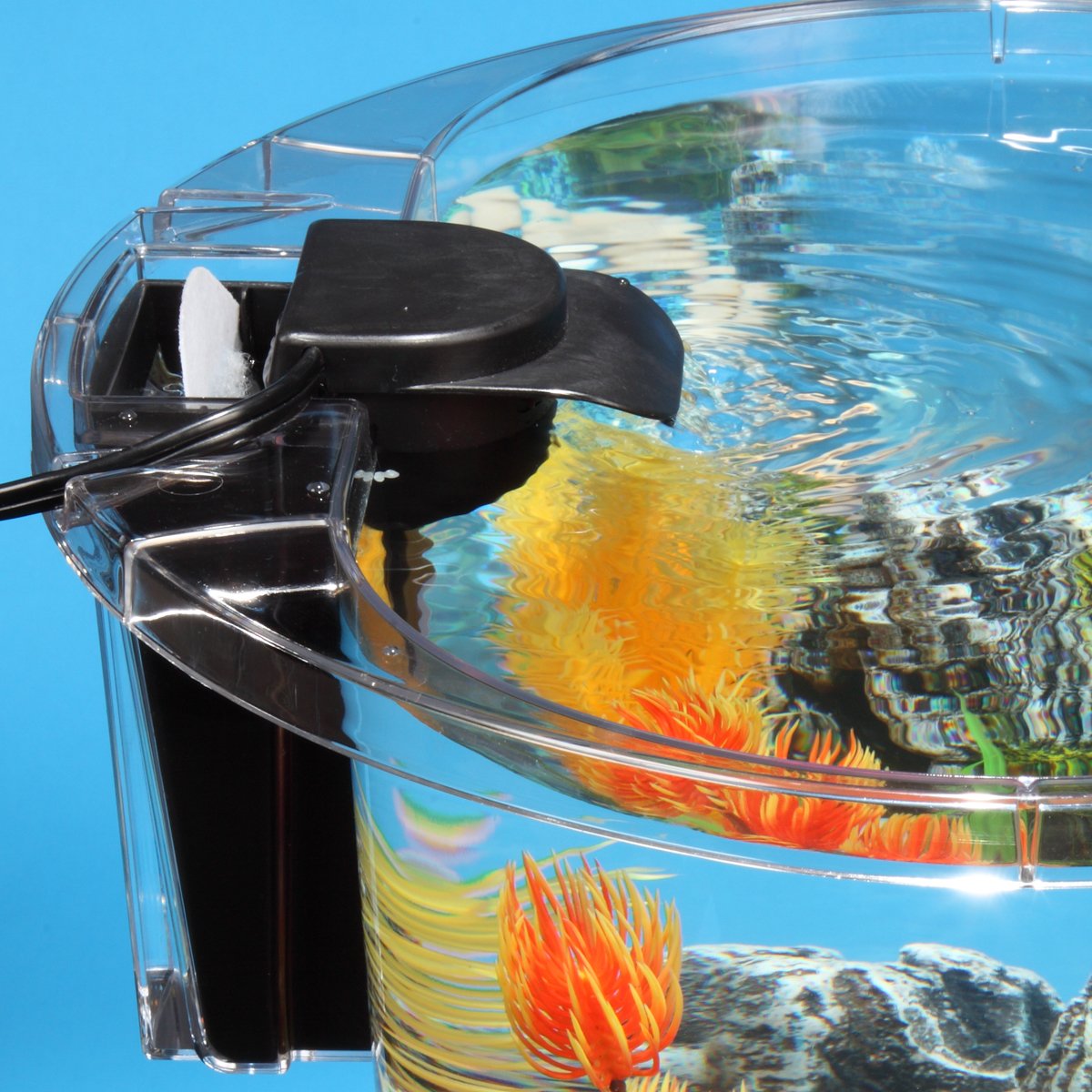 Koller Products LED Aquarium Starter Kit with Easy-Flow Filtration Technology, Black, 4.5 Gallons,