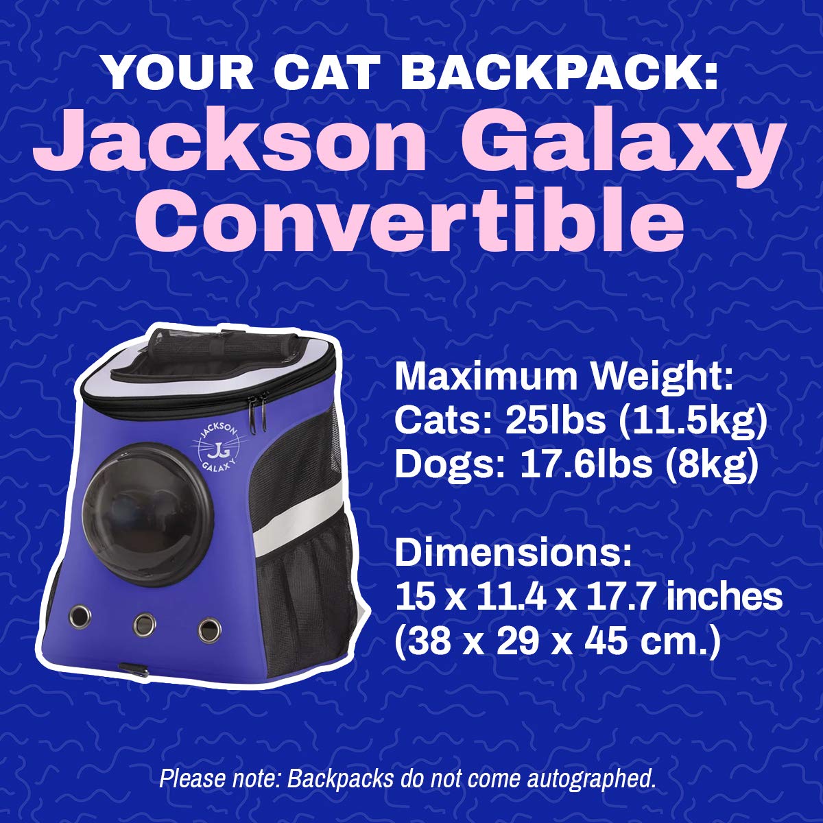 Your Cat Backpack Carrier Bag - Jackson Galaxy Airline Approved Cat Carrier With Space Capsule Bubble For Small Cats, Kitten - Premium Cat Carrier Backpack For Outdoor, Travel, Hiking, Pet Supplies