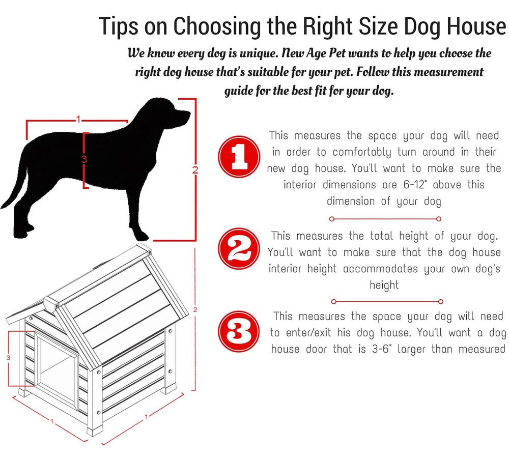 New Age Pet ECOFLEX Bunk Style Dog House, Large, Weatherproof and Easy to Clean, Elevated Floor for Ventilation, Quick Assembly,