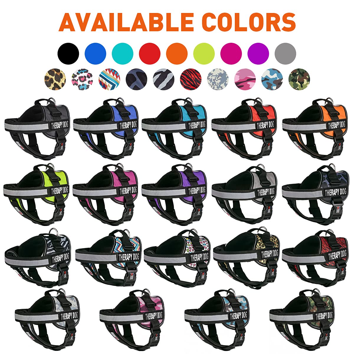 Dogline Vest Harness For Dogs And 2 Removable Therapy Dog Patches, X-Large/36 To 46', Pink