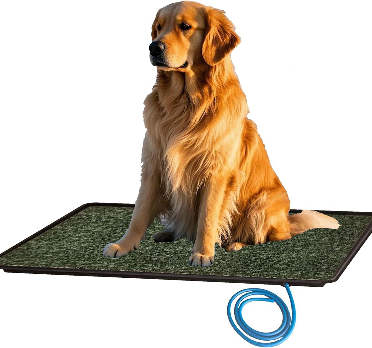 Lomantown Indoor Grass Potty For Dogs, Reusable Dog Grass Pad With Tray - 25X20In Dog Litter Box With Artificial Grass Training 
