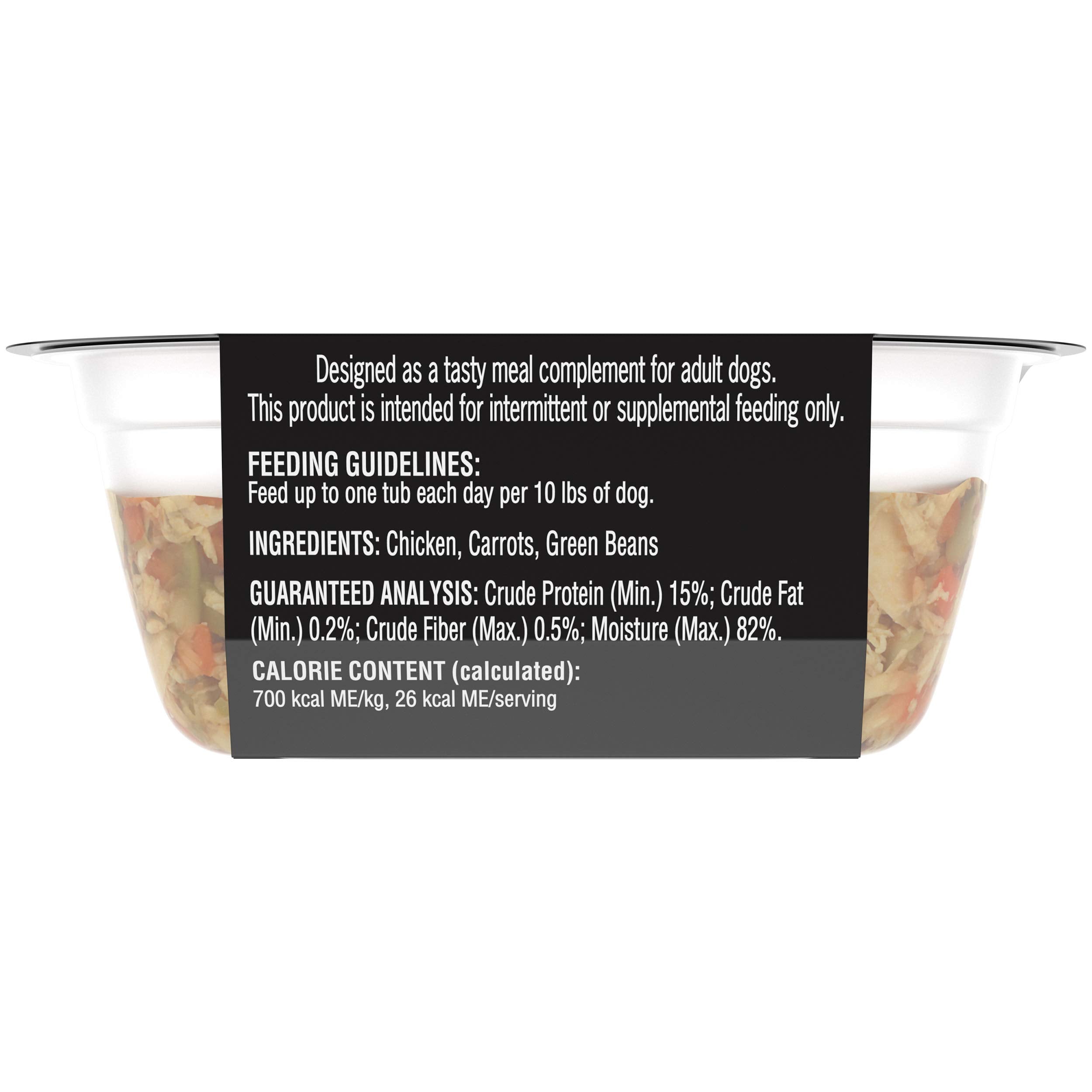 Cesar Simply Crafted Adult Wet Dog Food Meal Topper, Chicken, Carrots & Green Beans, 1.3oz. (10 Count, Pack of 1)
